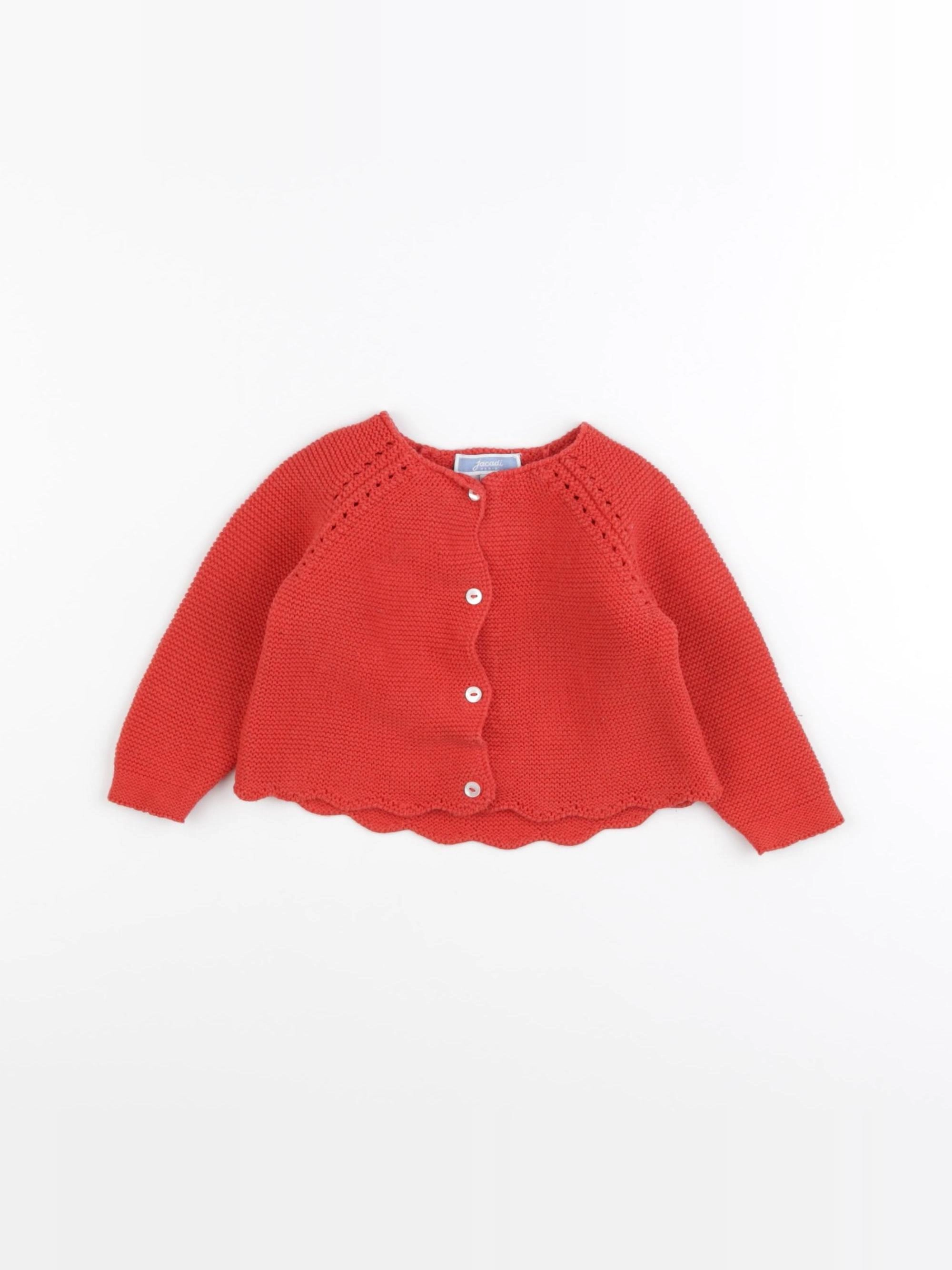 Jacadi - gilet rouge - 6 mois