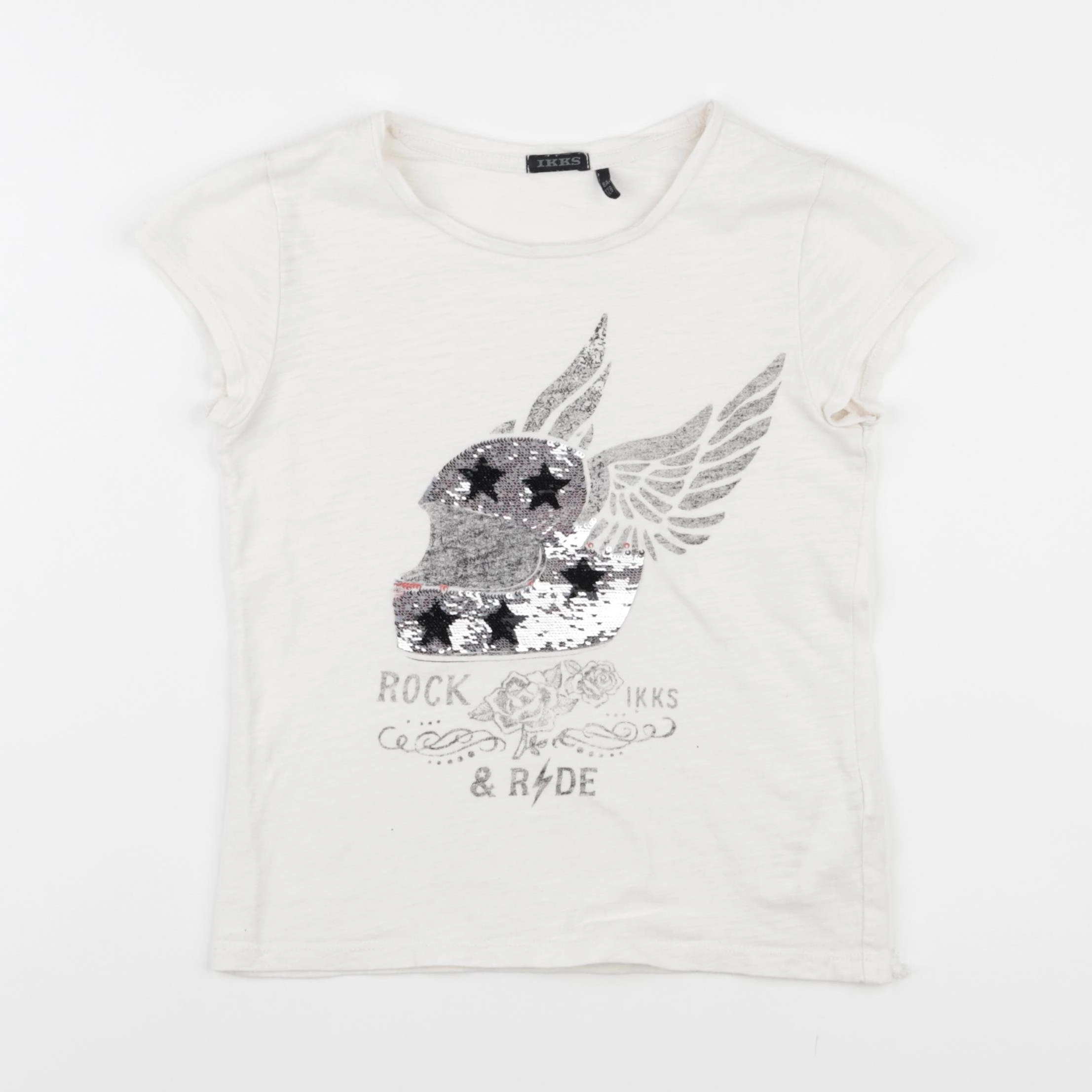IKKS - tee-shirt blanc - 8 ans