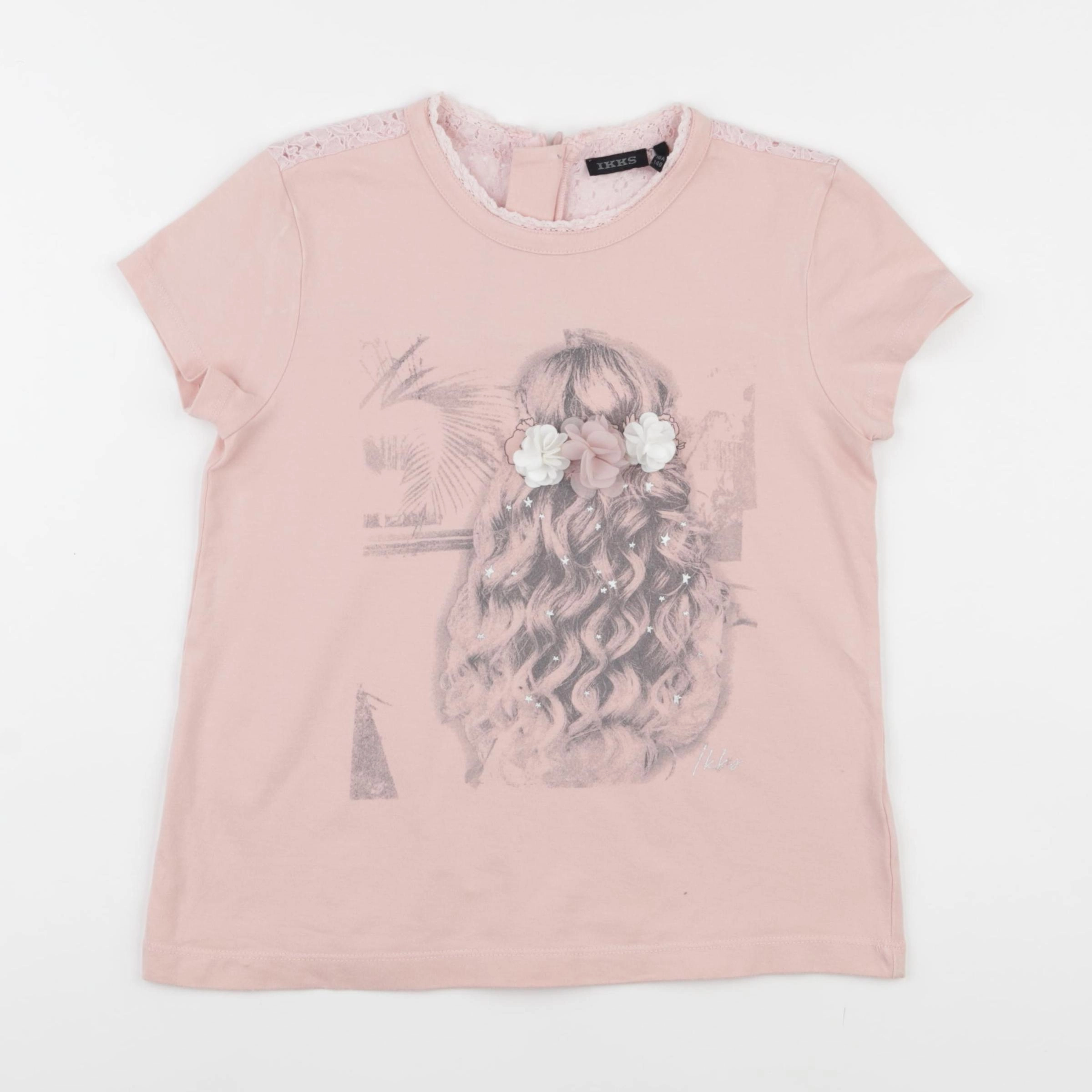 IKKS - tee-shirt rose - 10 ans