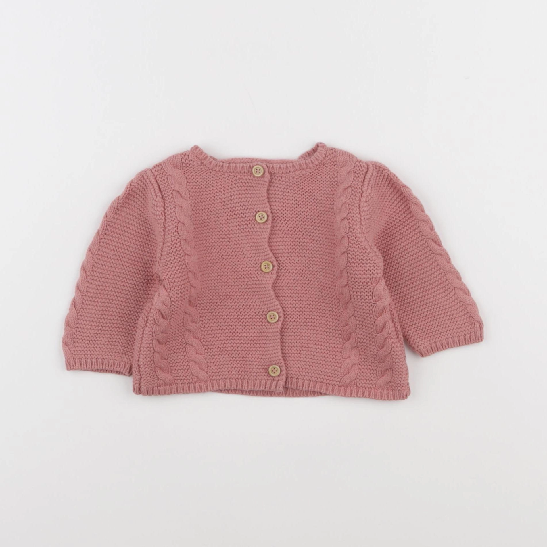 Boutchou - gilet rose - 3 mois