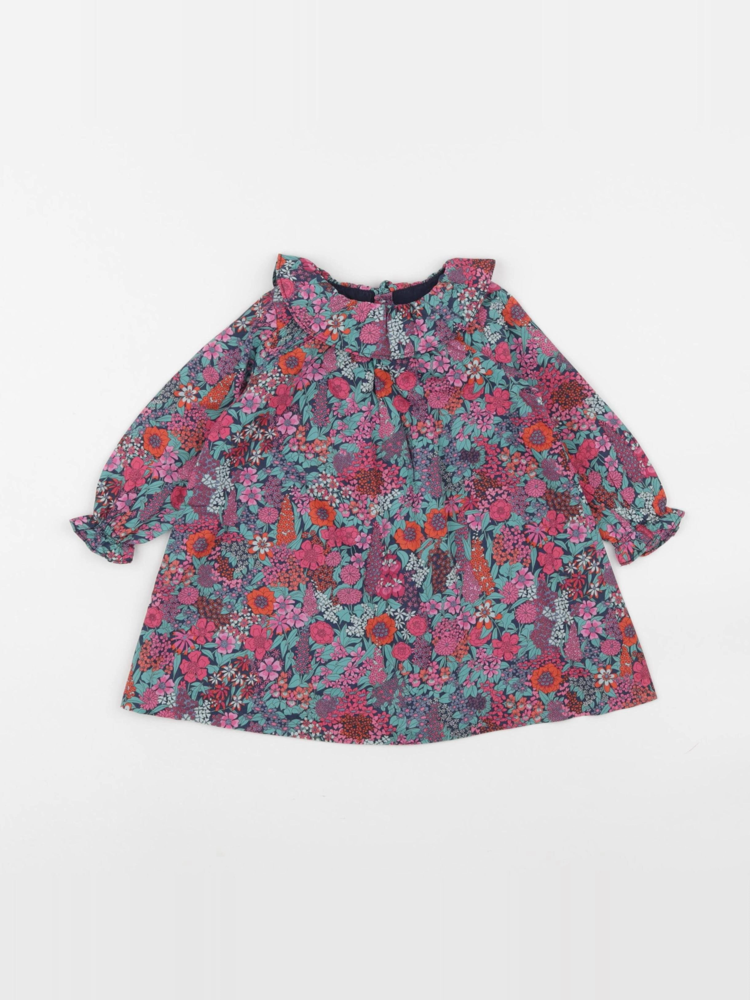 Jacadi - robe liberty multicolore - 12 mois