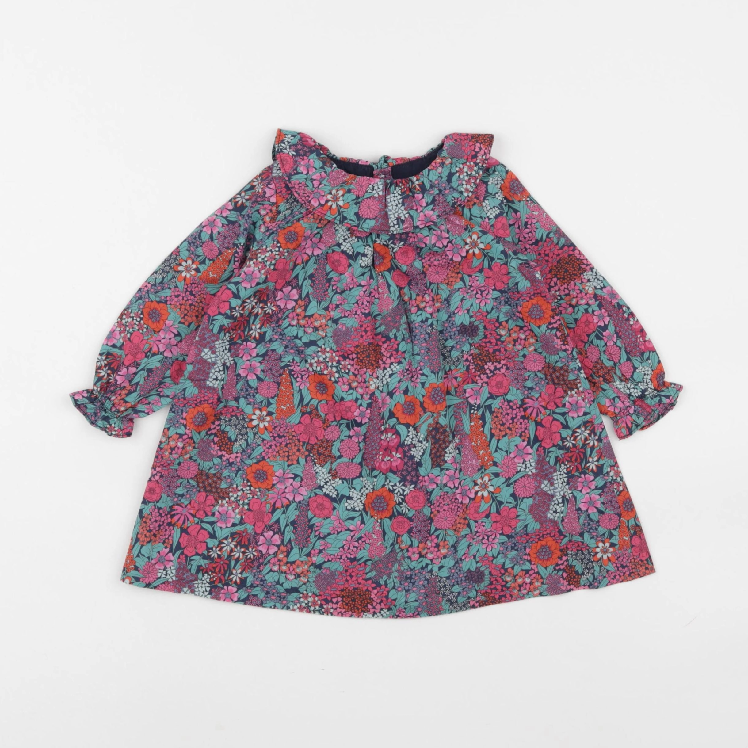 Jacadi - robe liberty multicolore - 12 mois