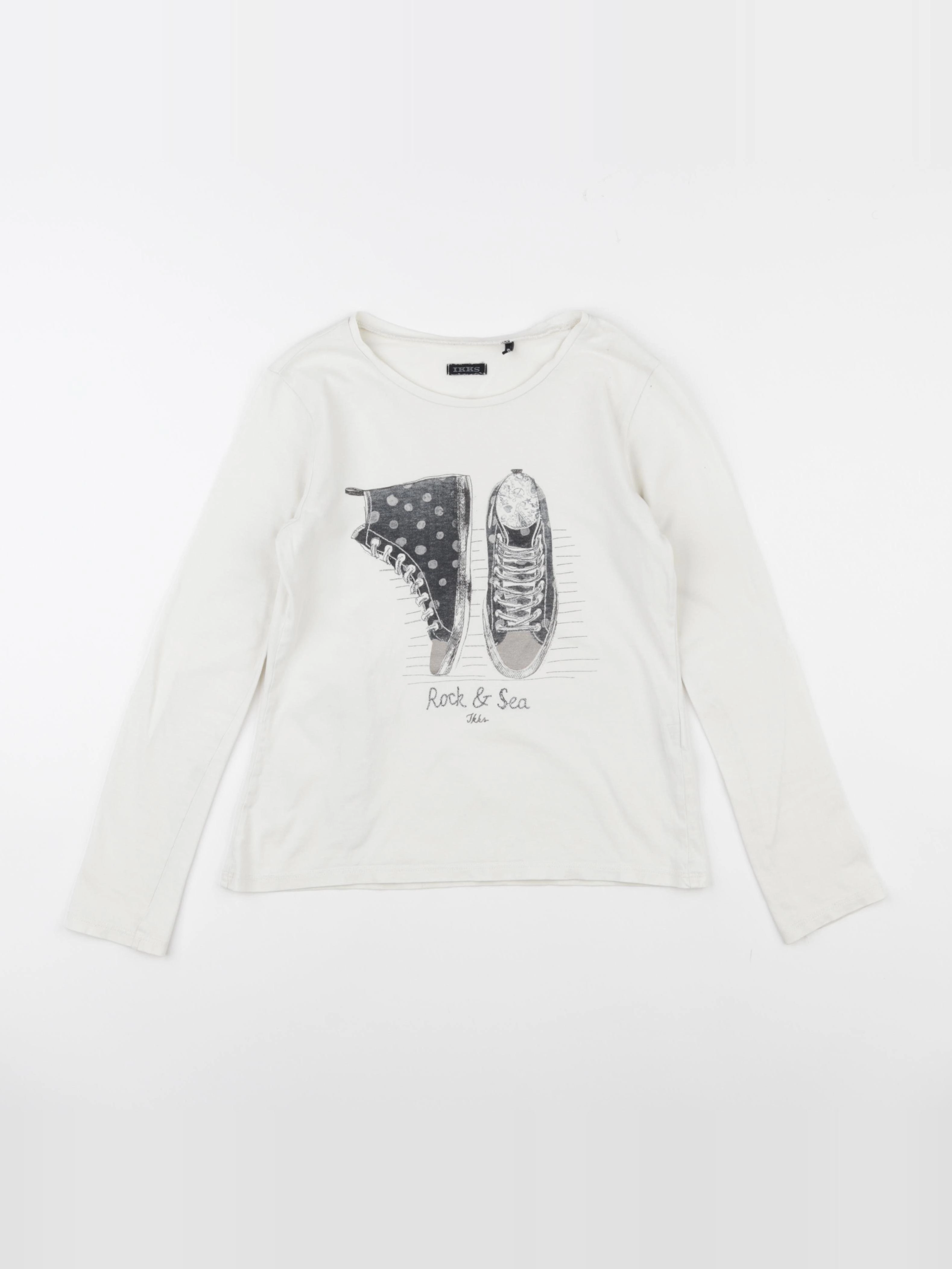IKKS - tee-shirt blanc - 10 ans