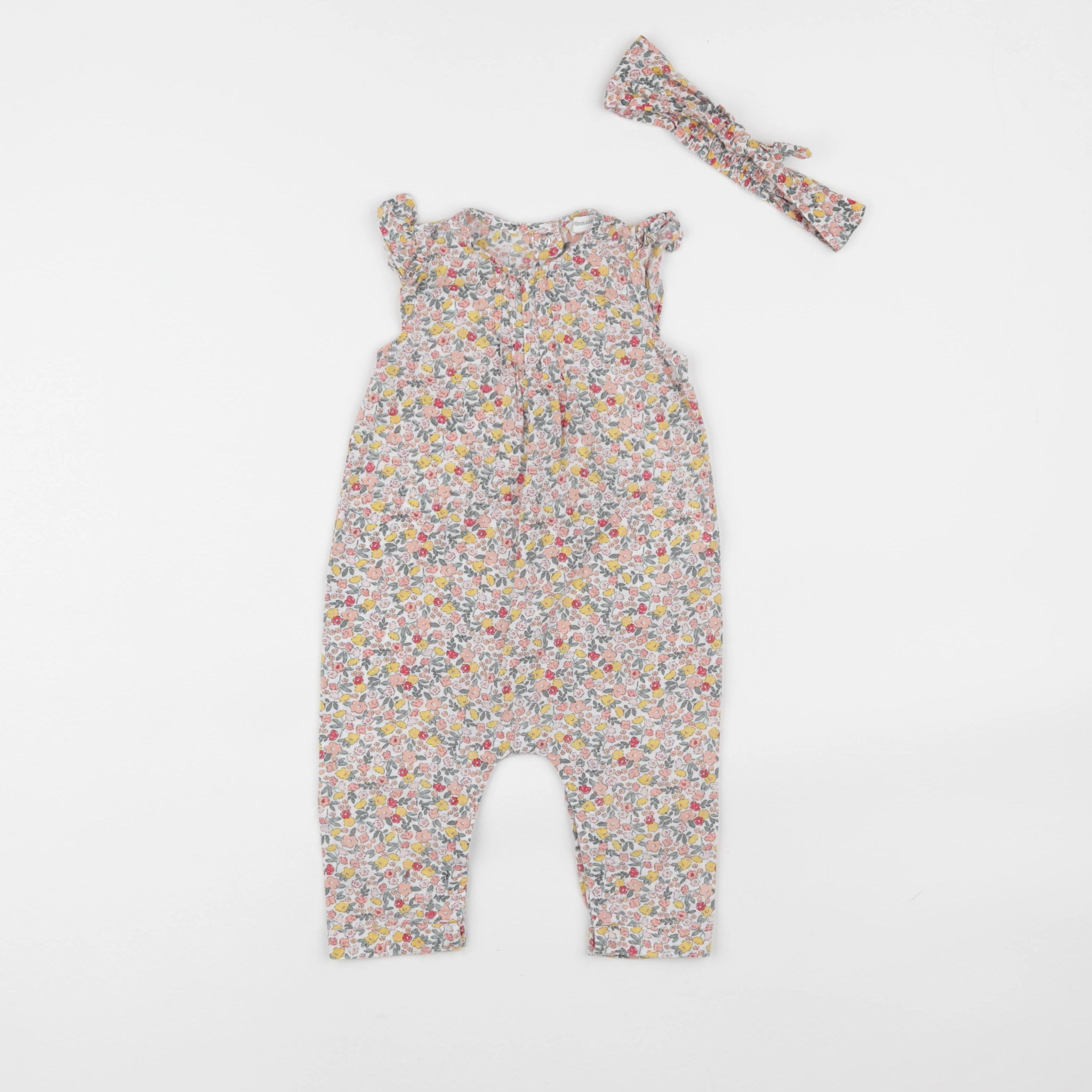 Vertbaudet - combinaison multicolore - 9 mois