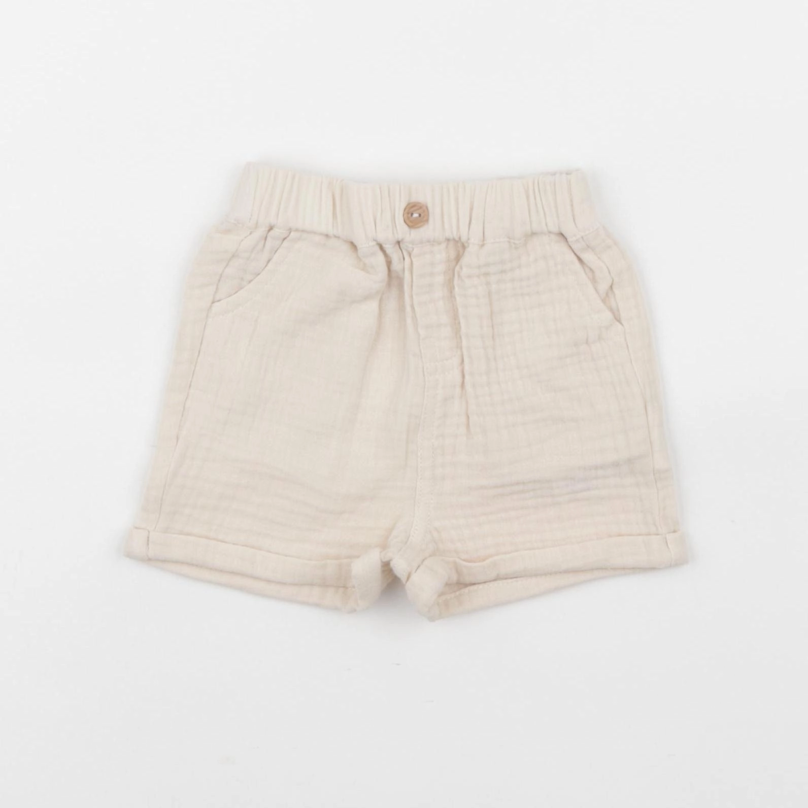 Vertbaudet - short beige - 6 mois