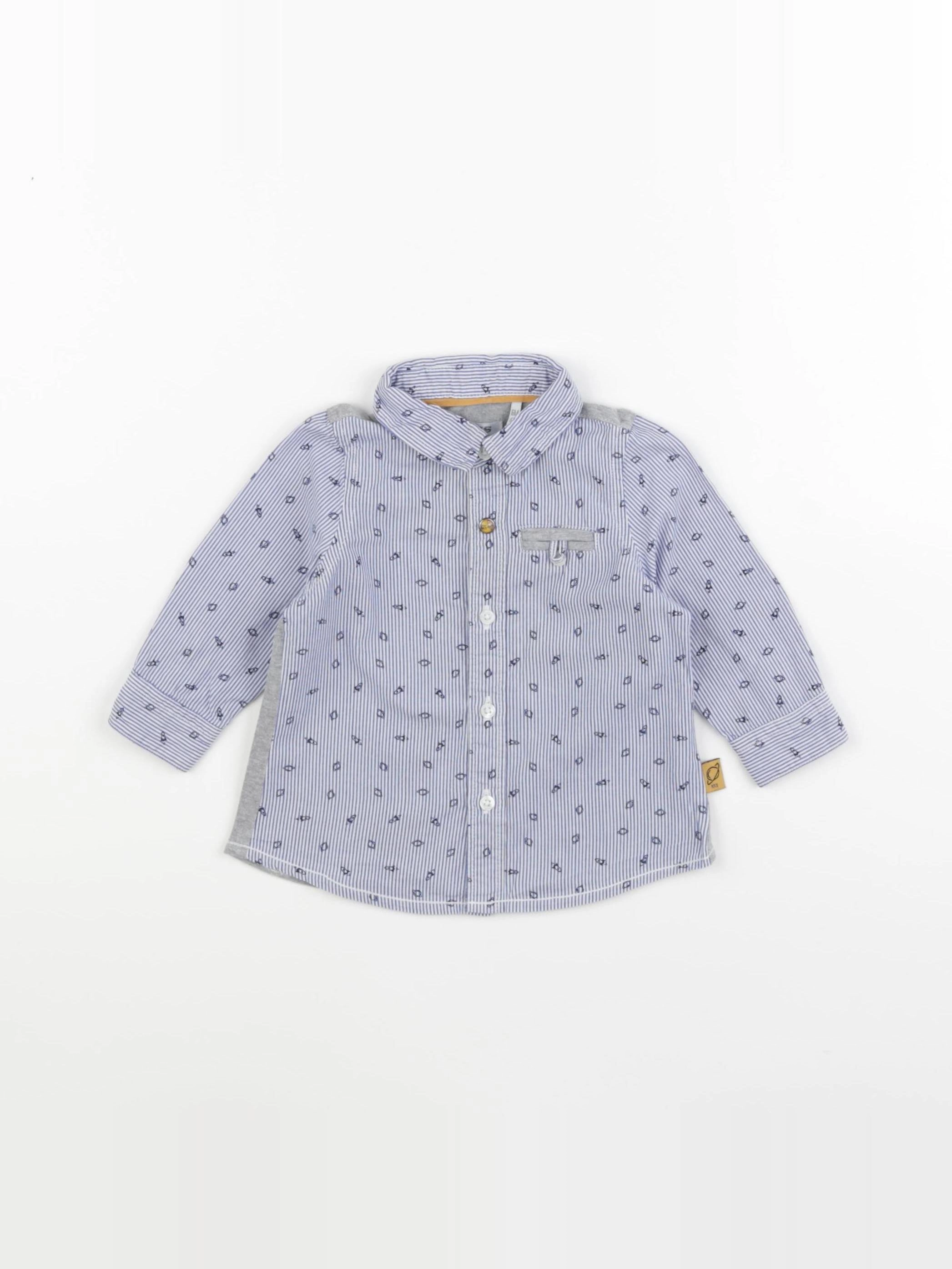 IKKS - chemise bleu - 6 mois