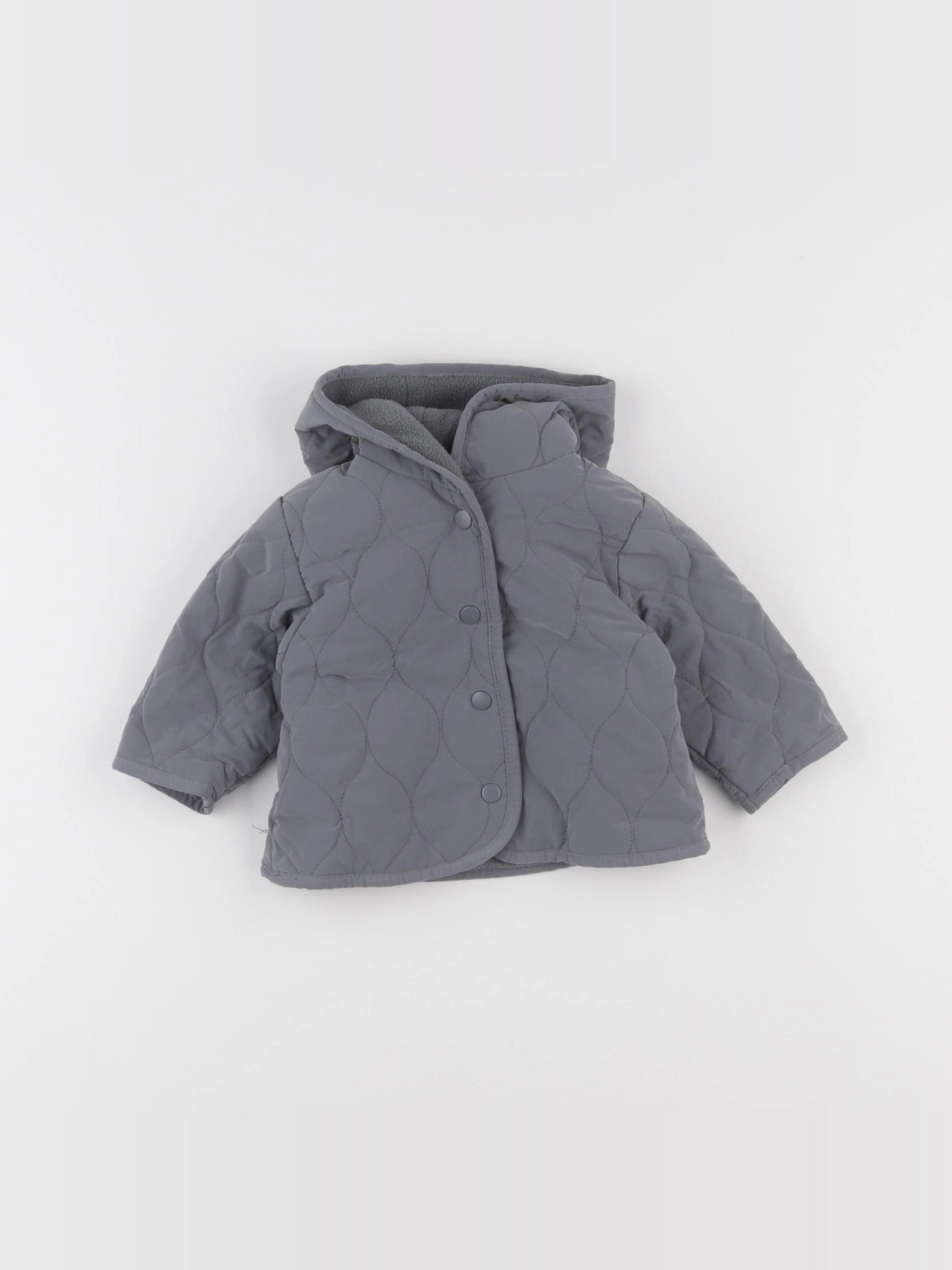 Zara - veste doublé gris - 1/3 mois