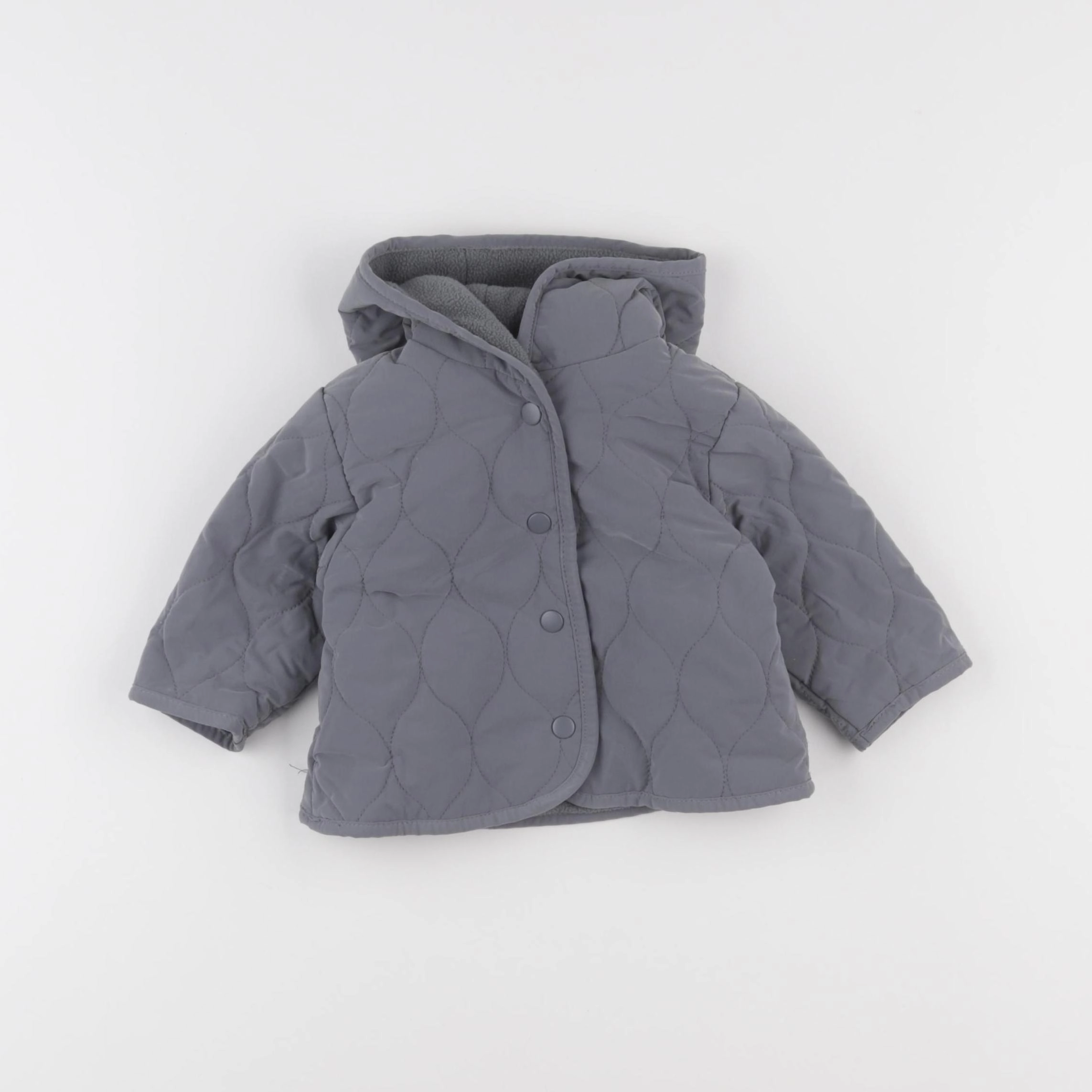 Zara - veste doublé gris - 1/3 mois