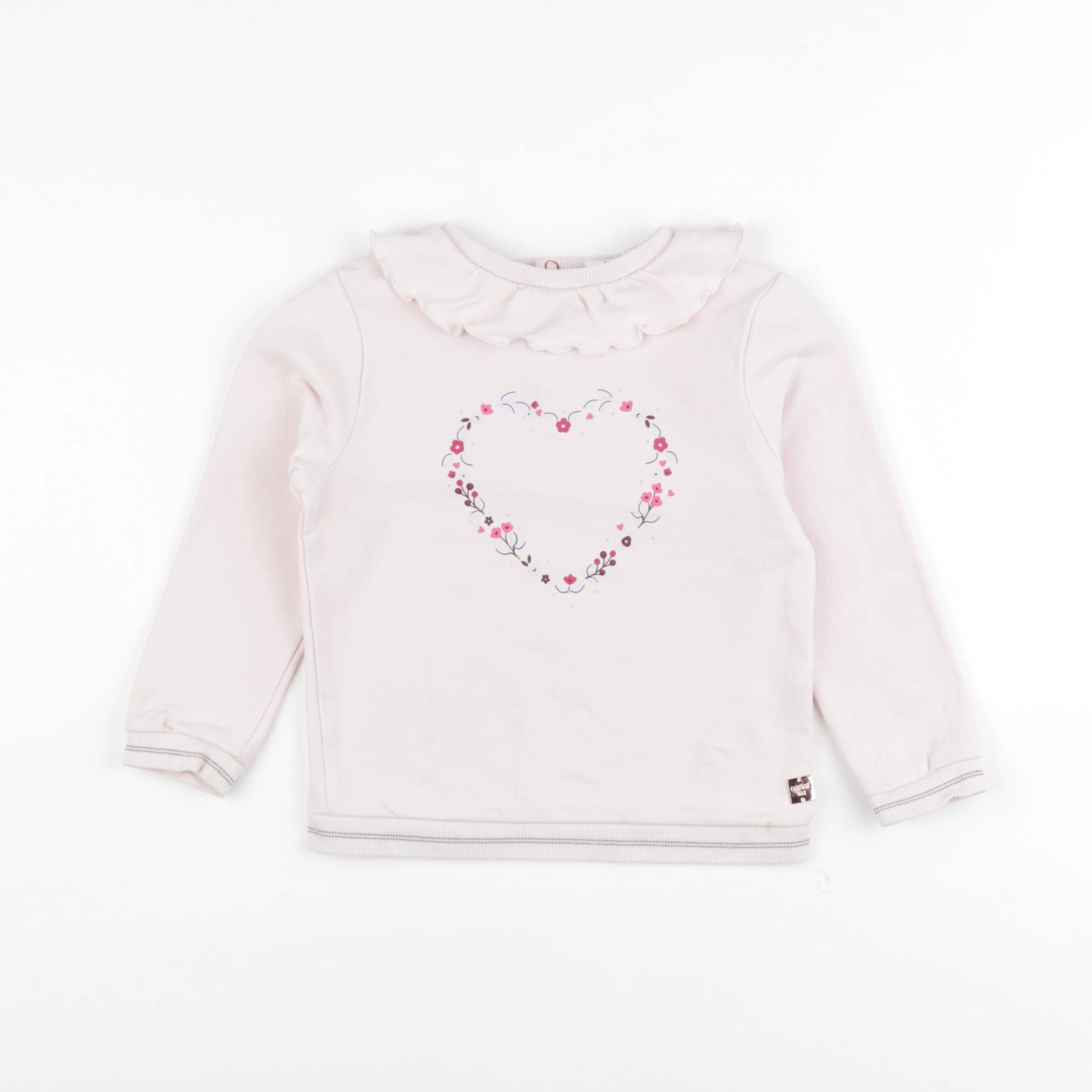 Carrément Beau - sweat rose - 3 ans
