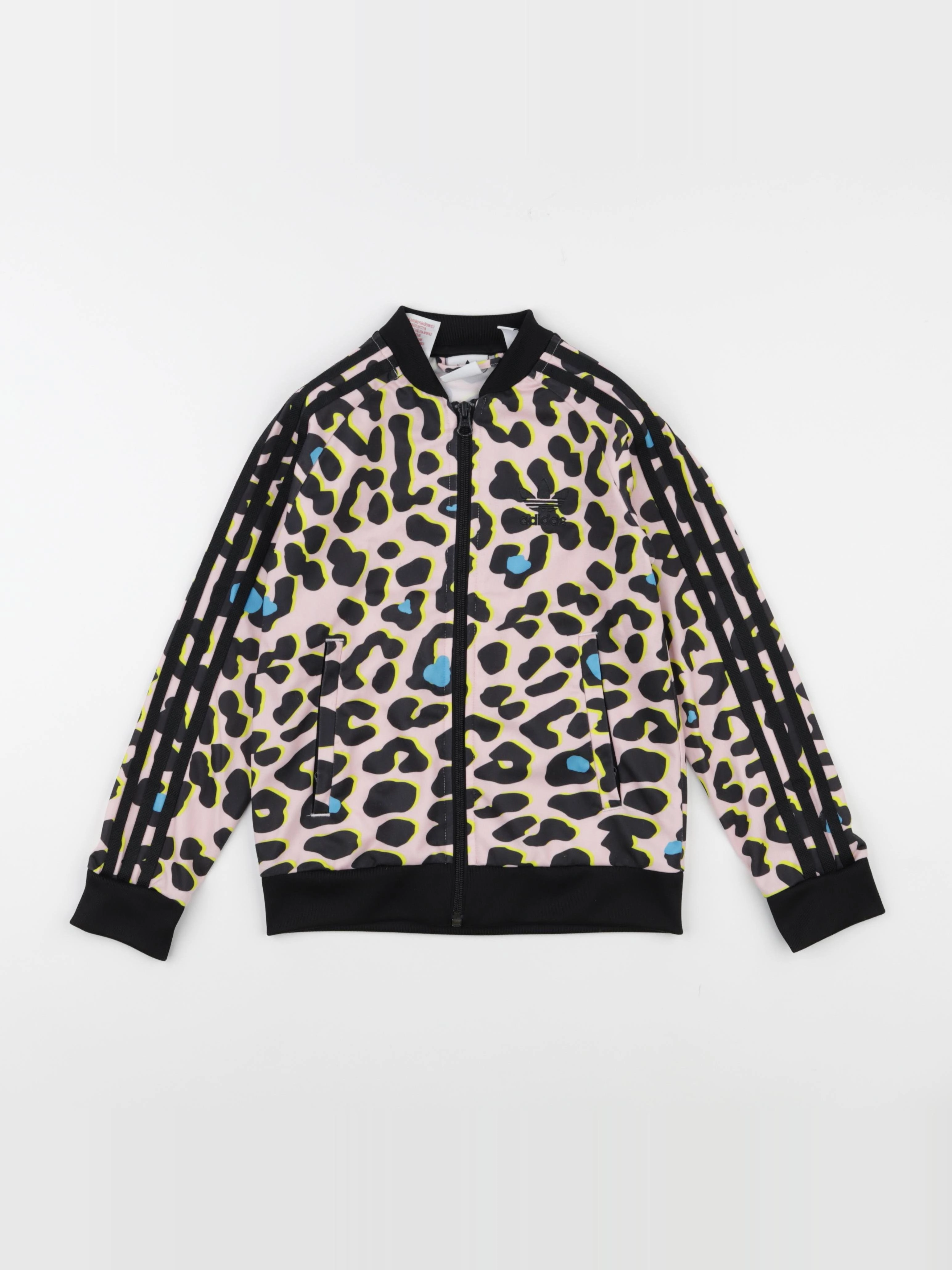 Adidas - sweat rose, noir - 7/8 ans