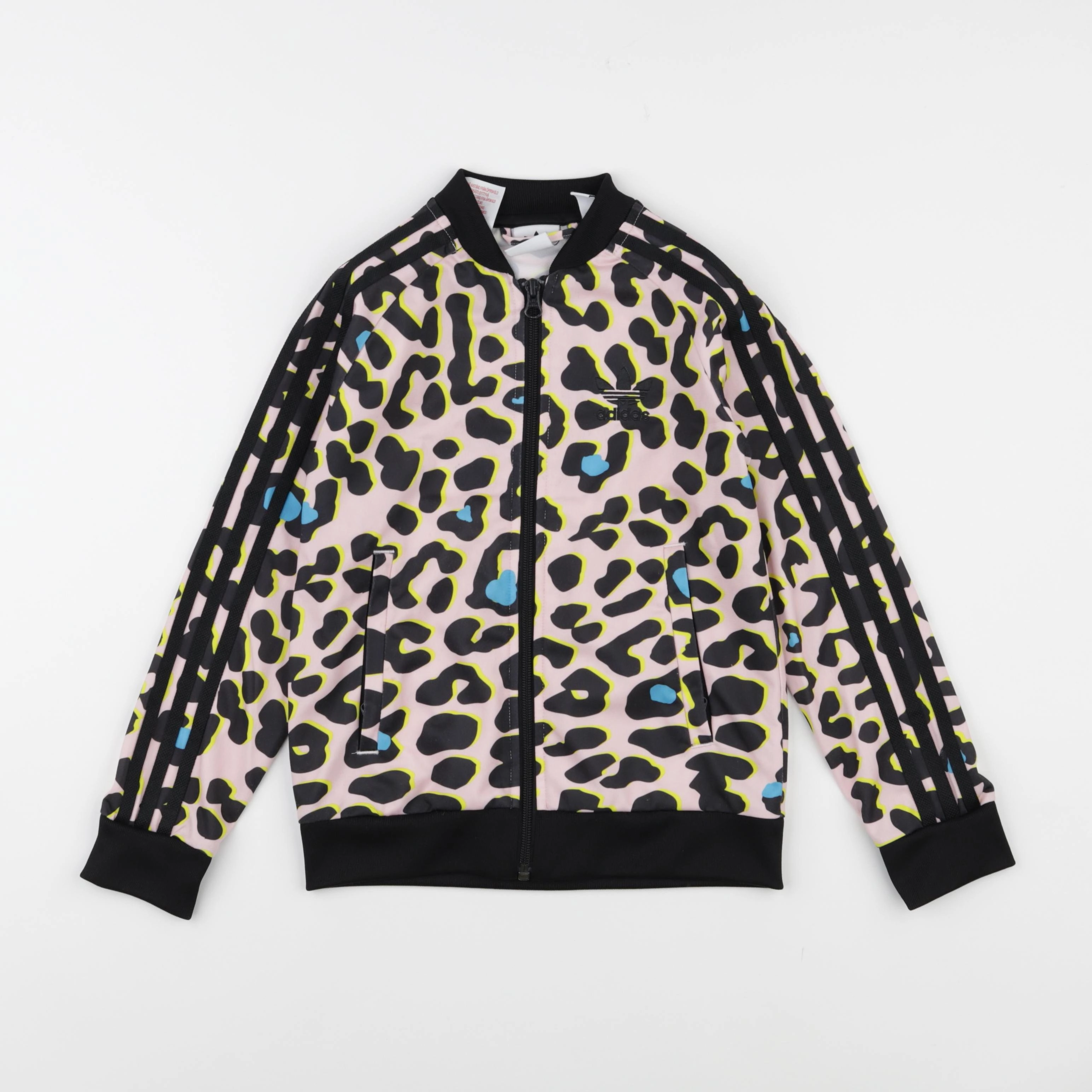 Adidas - sweat rose, noir - 7/8 ans