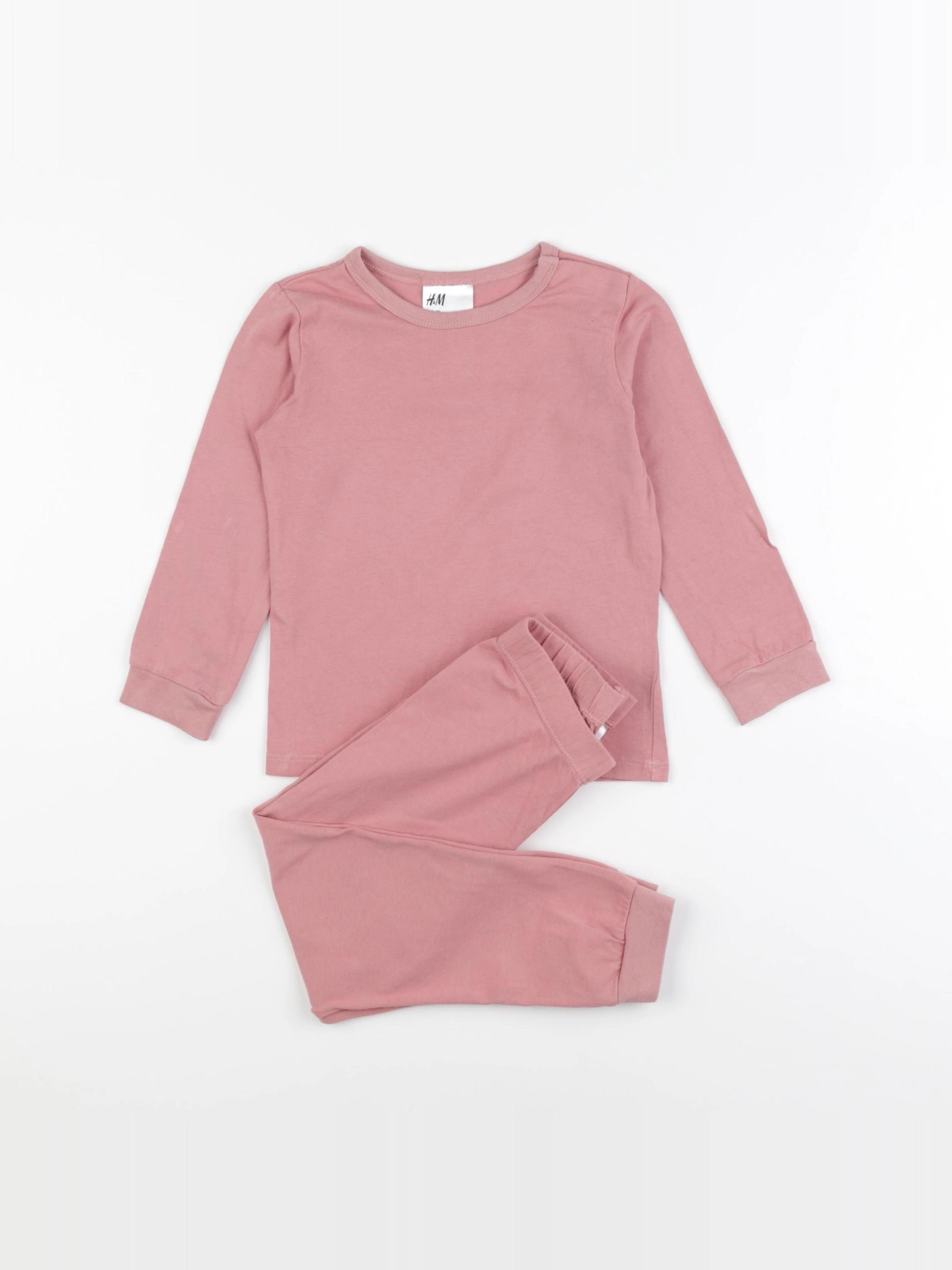H&M - pyjama coton rose - 18/24 mois