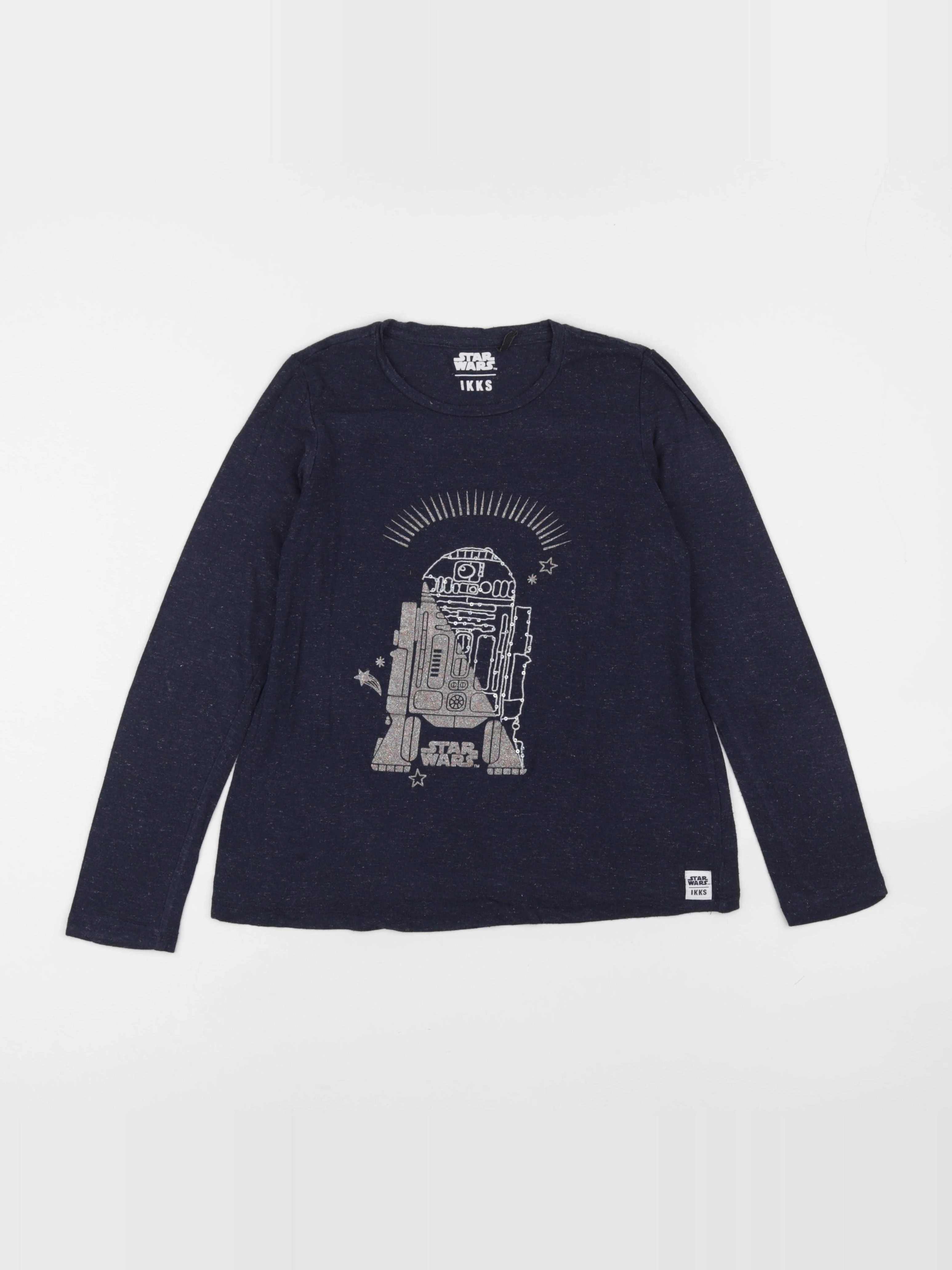 IKKS - tee-shirt bleu, argent - 10 ans