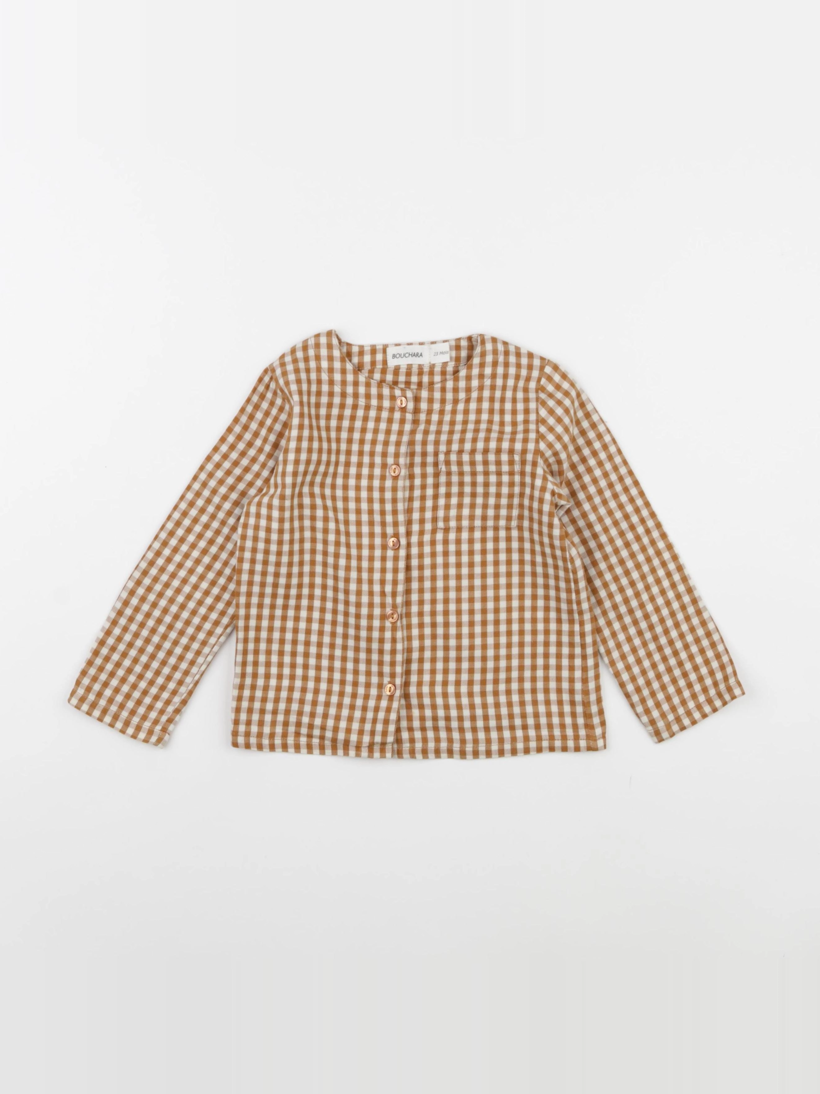 Bouchara - blouse marron - 24 mois