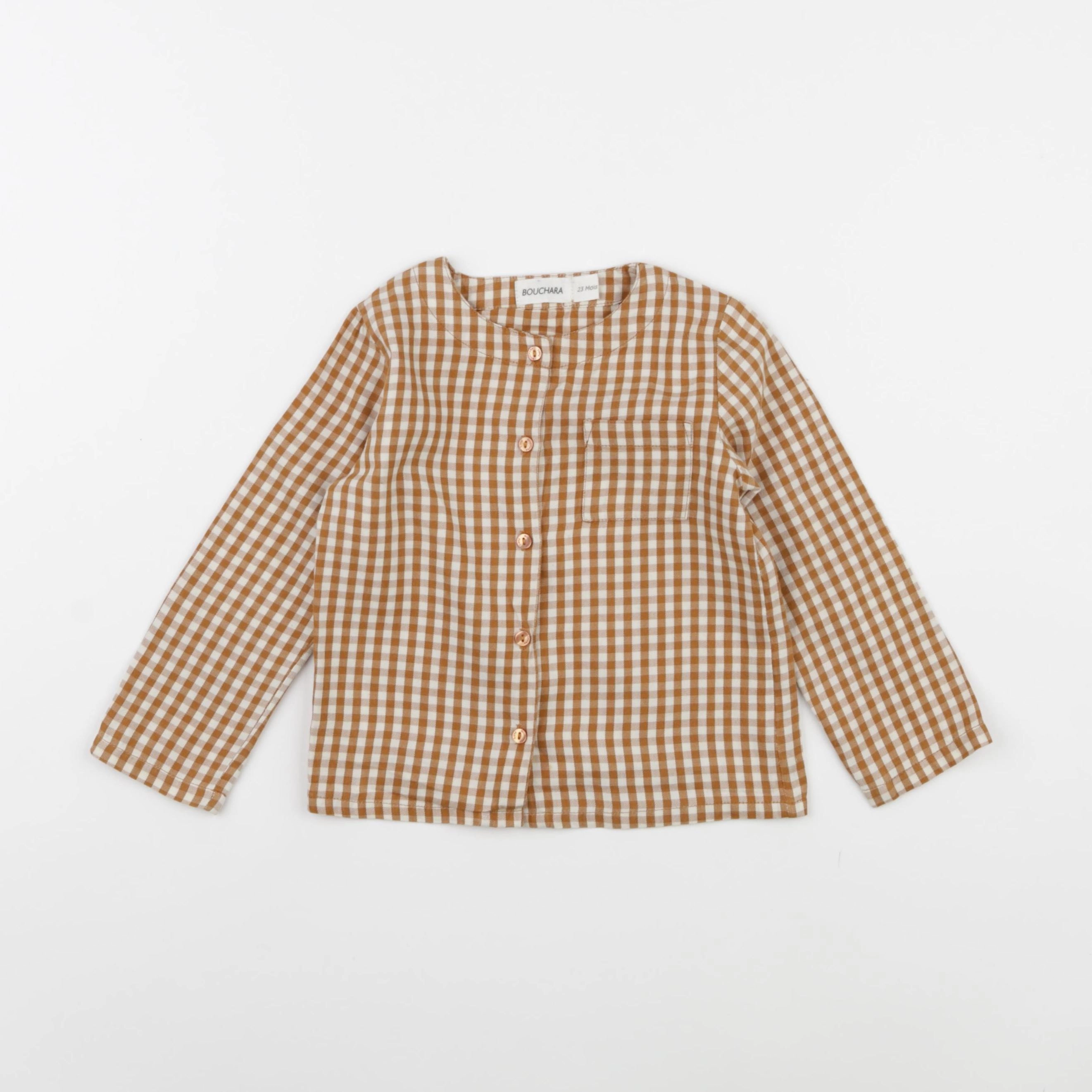 Bouchara - blouse marron - 24 mois