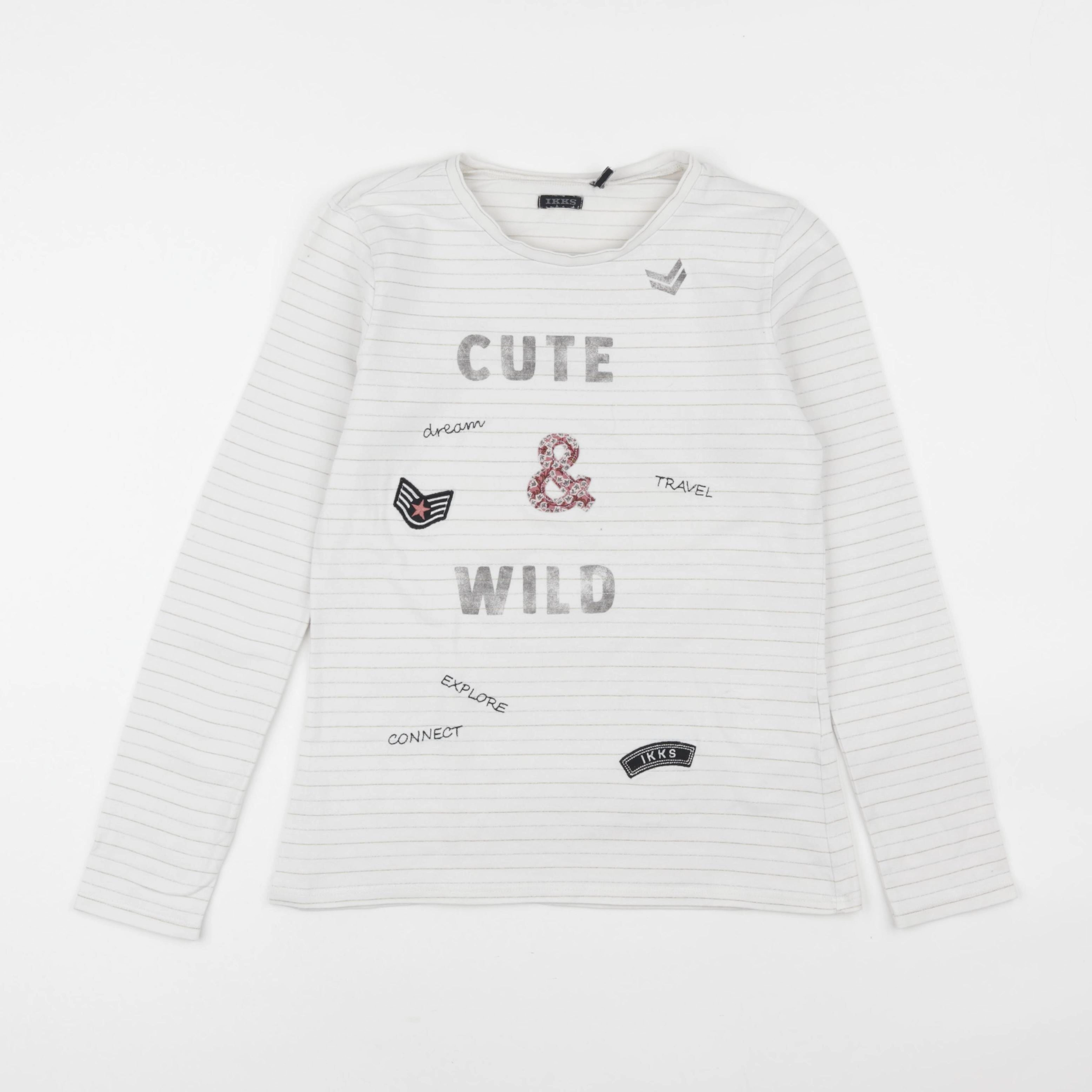 IKKS - tee-shirt beige, or - 12 ans