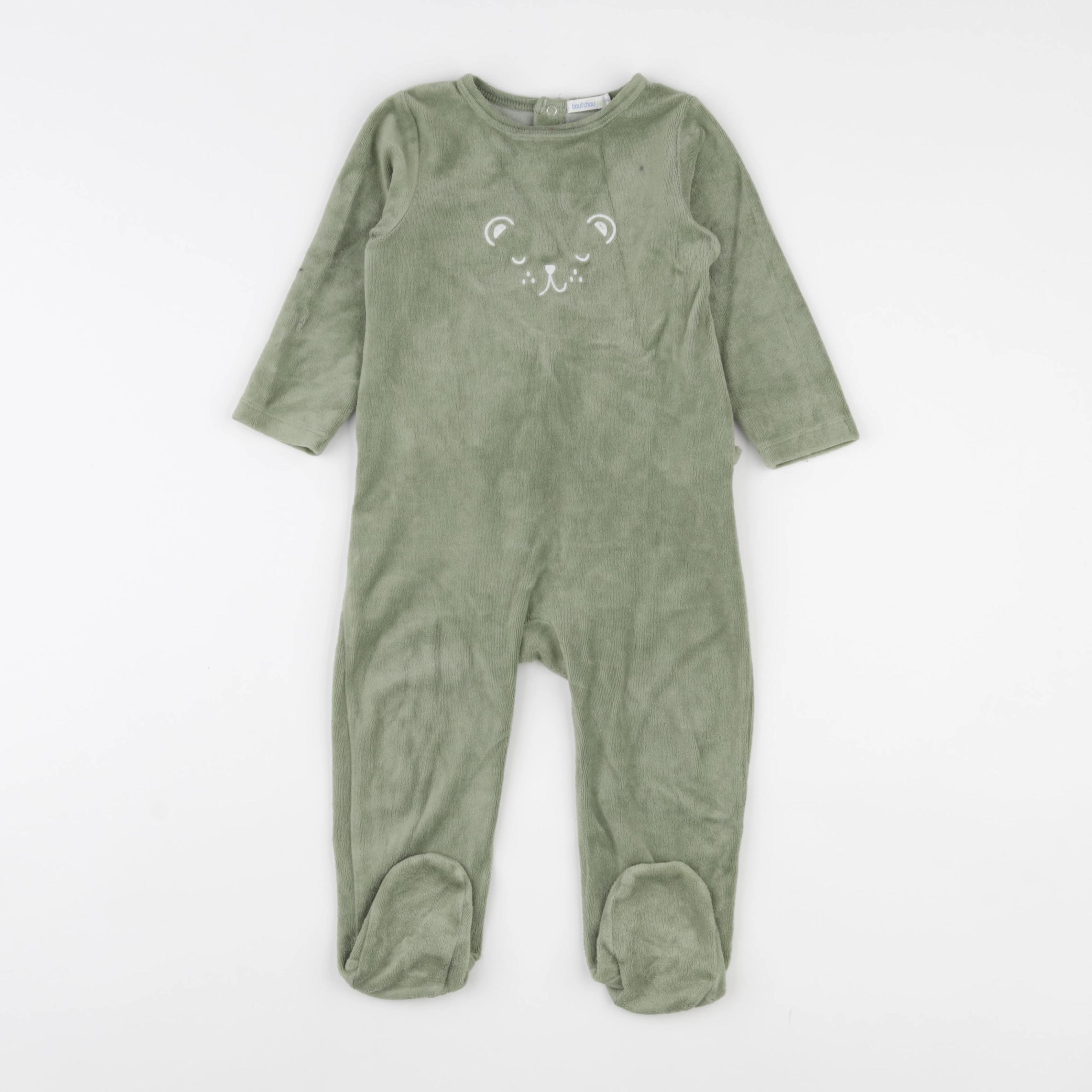 Boutchou - pyjama velours vert - 18 mois