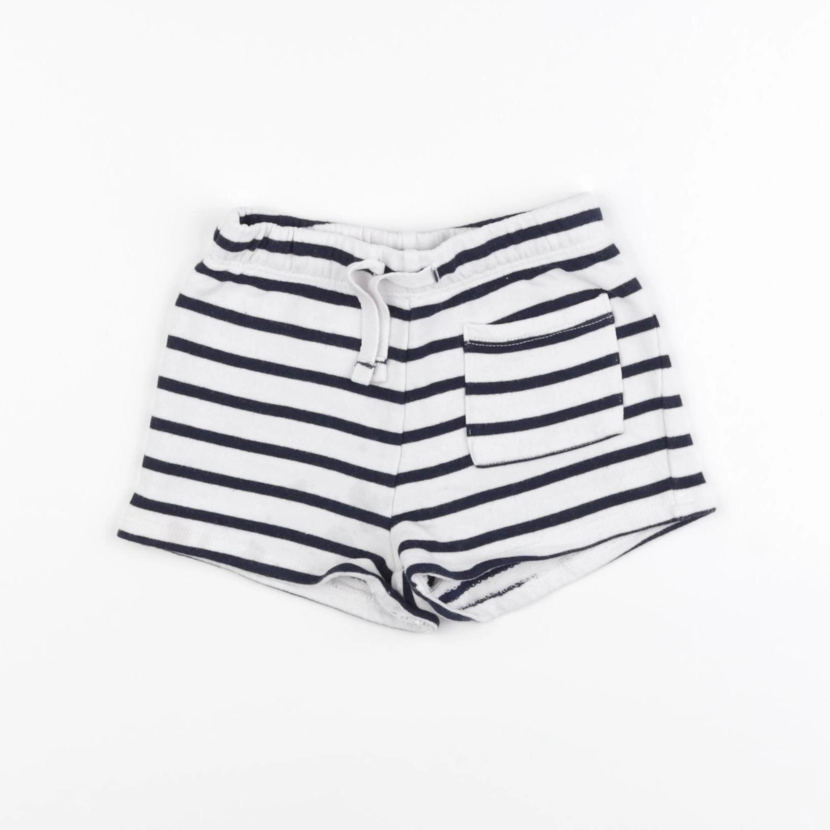 Mango - short blanc, bleu - 18/24 mois