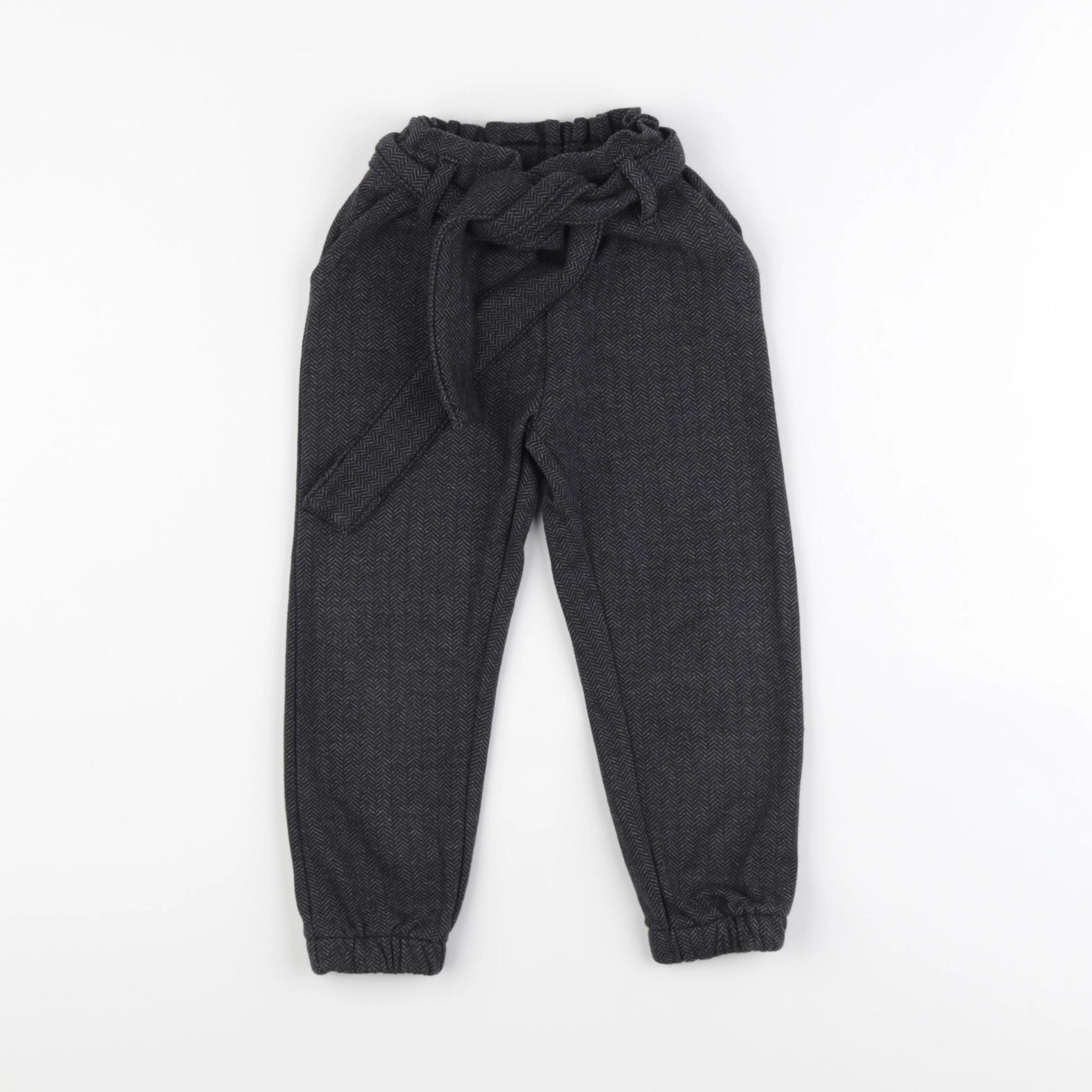Okaidi - pantalon gris, noir - 3 ans