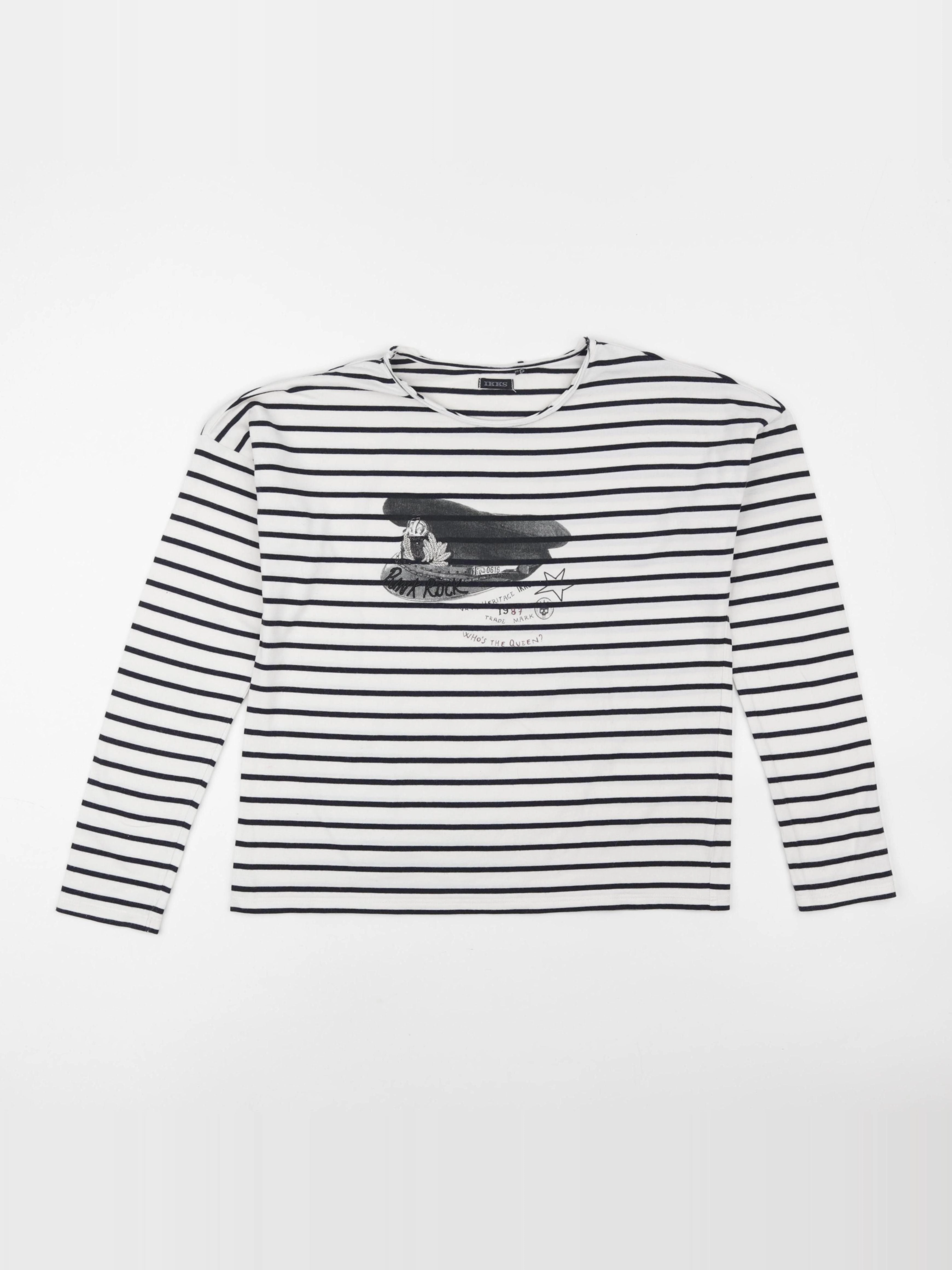 IKKS - tee-shirt blanc, bleu - 12 ans