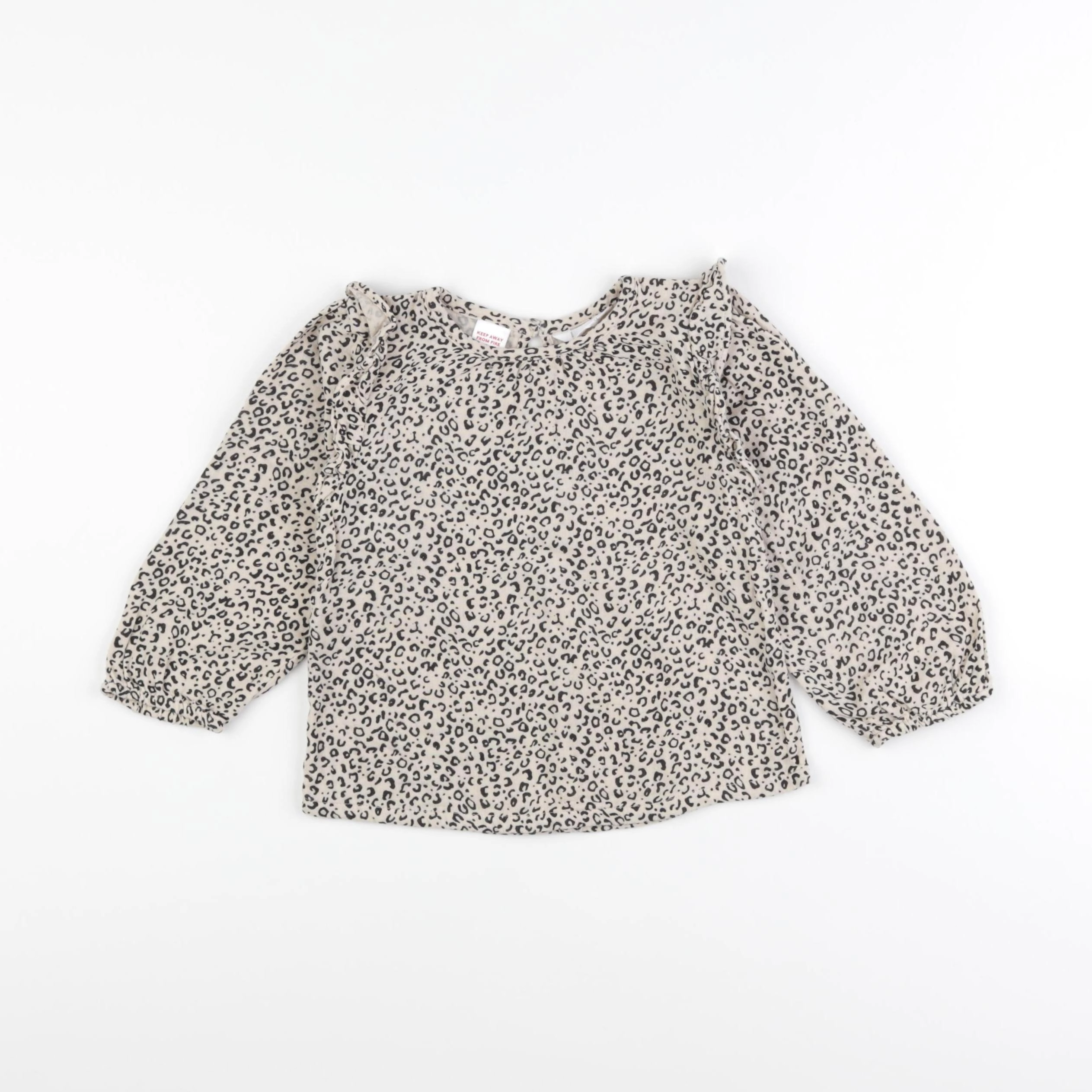 Mango - blouse beige, noir - 18/24 mois