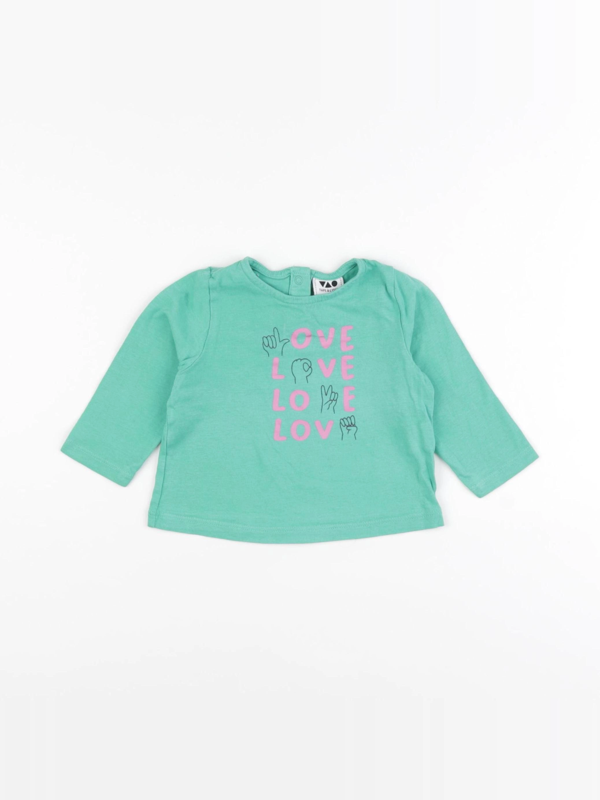 Tape à l'oeil - tee-shirt vert - 6 mois