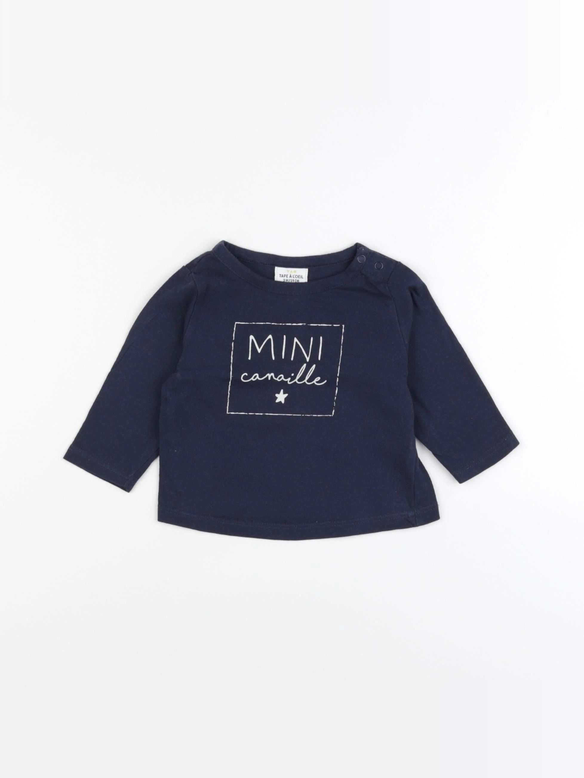 Tape à l'oeil - tee-shirt bleu - 3 mois