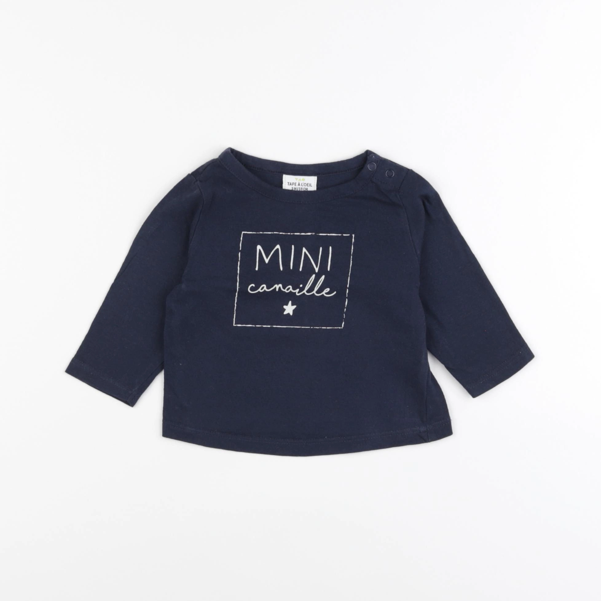 Tape à l'oeil - tee-shirt bleu - 3 mois