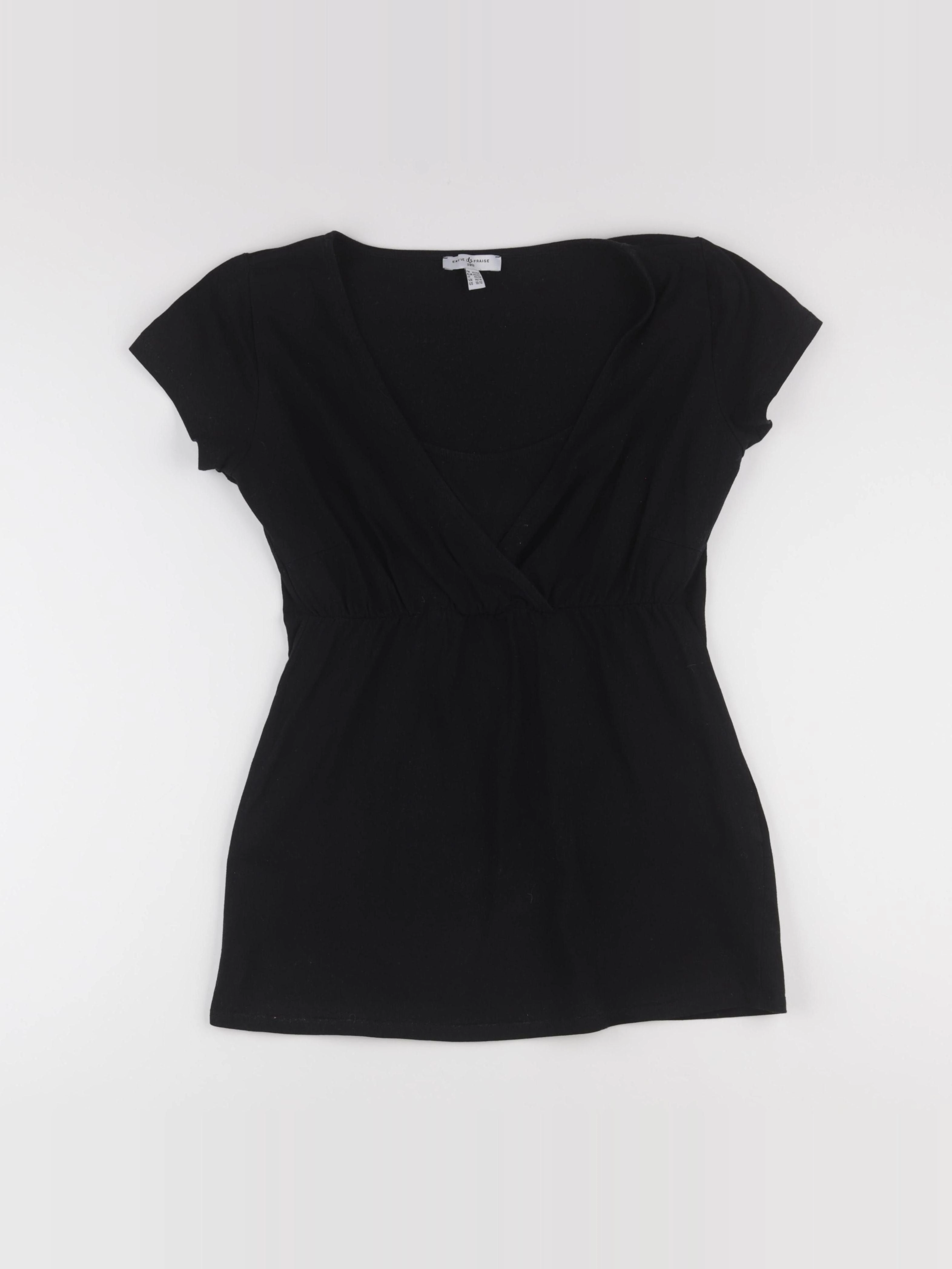 Envie de fraise - tee-shirt grossesse, allaitement noir - 42 à 44
