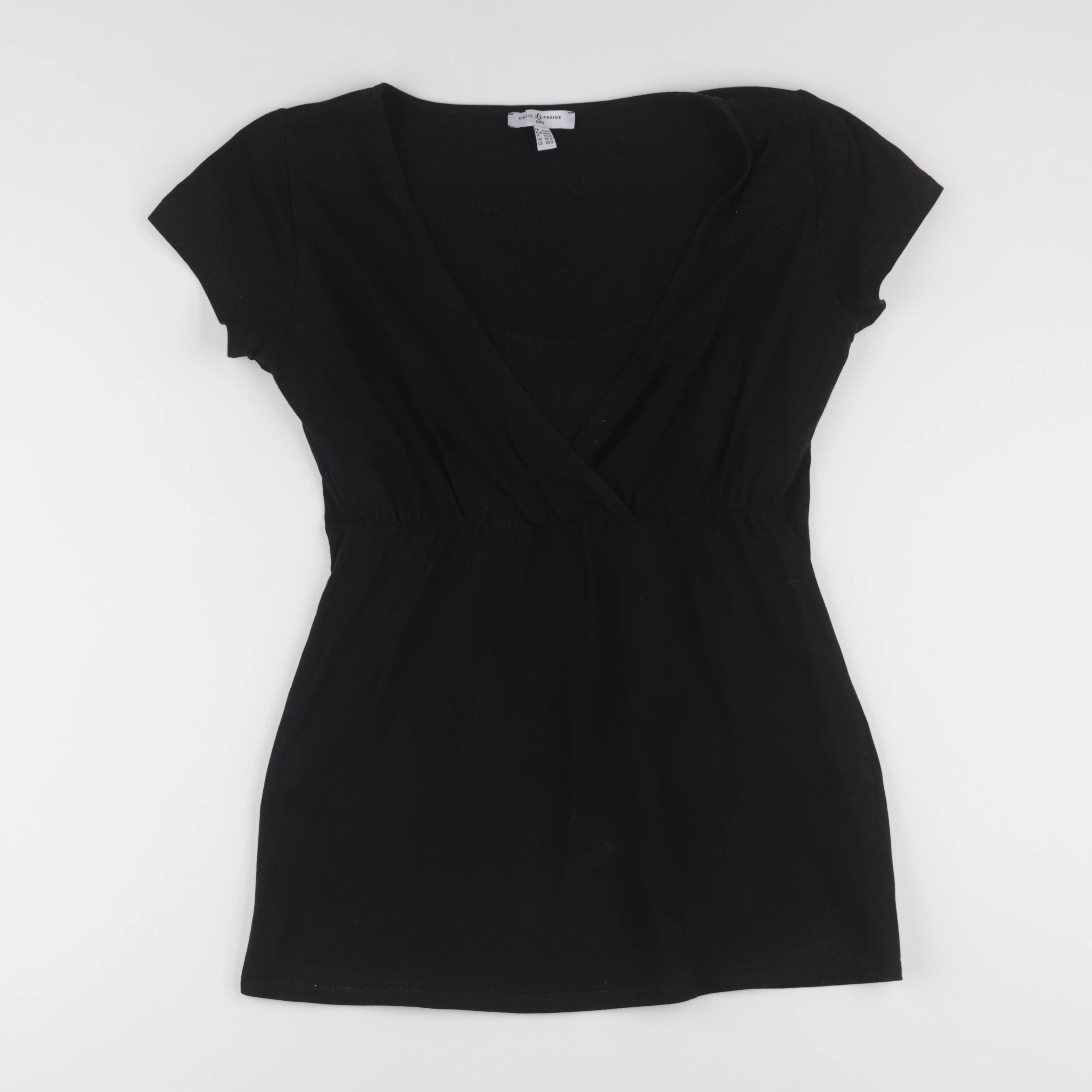 Envie de fraise - tee-shirt grossesse, allaitement noir - 42 à 44
