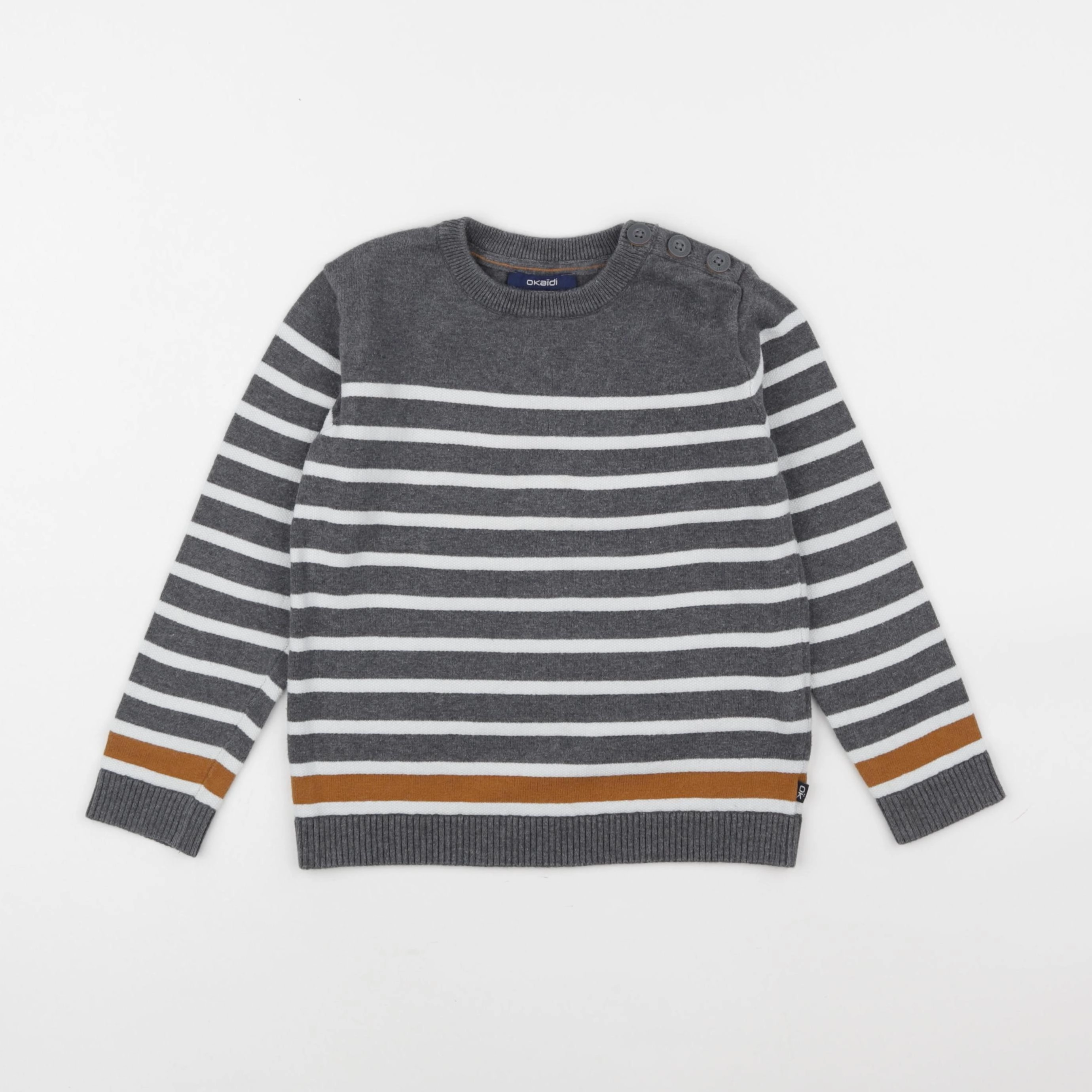 Okaidi - pull gris - 5 ans