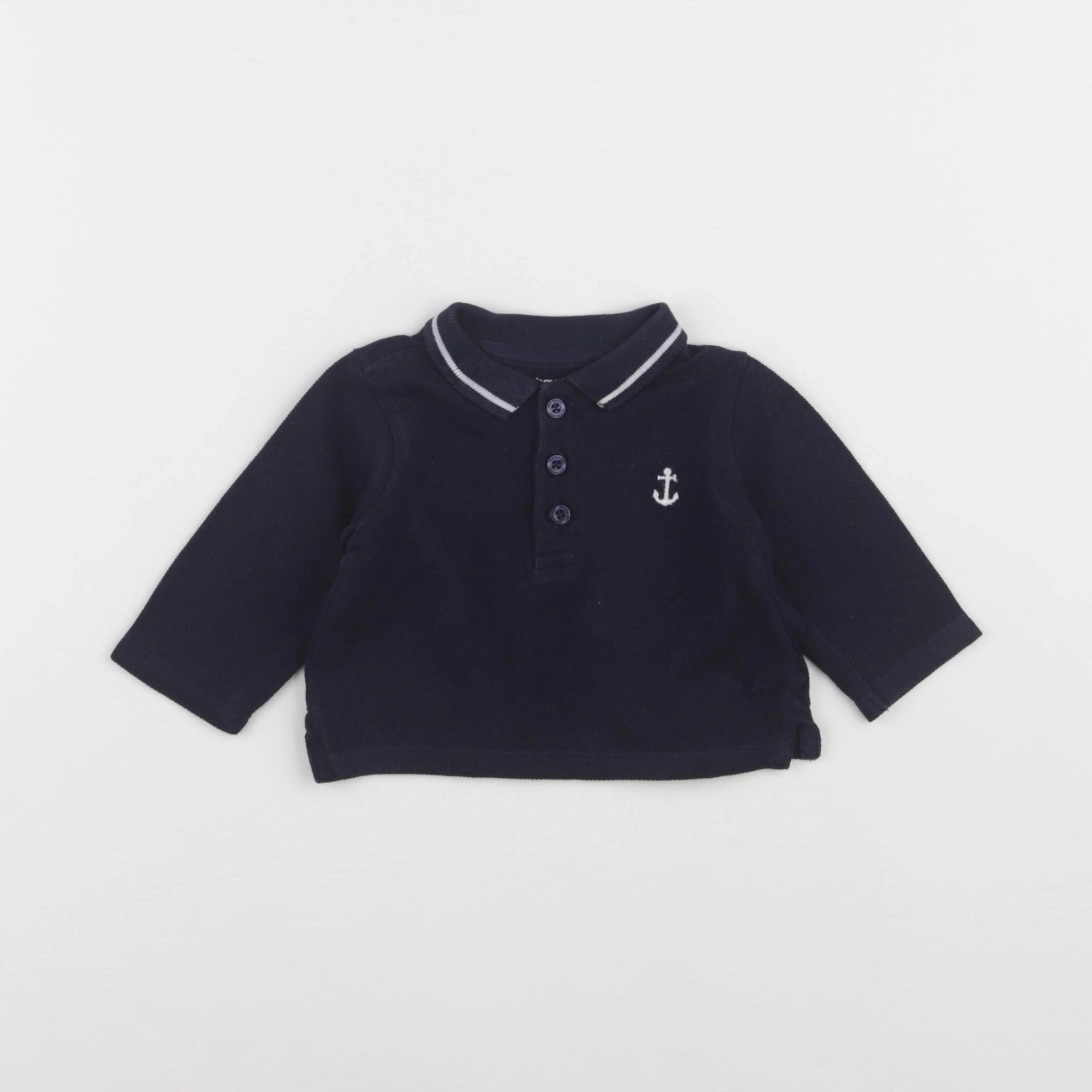 Vertbaudet - polo bleu - 3 mois