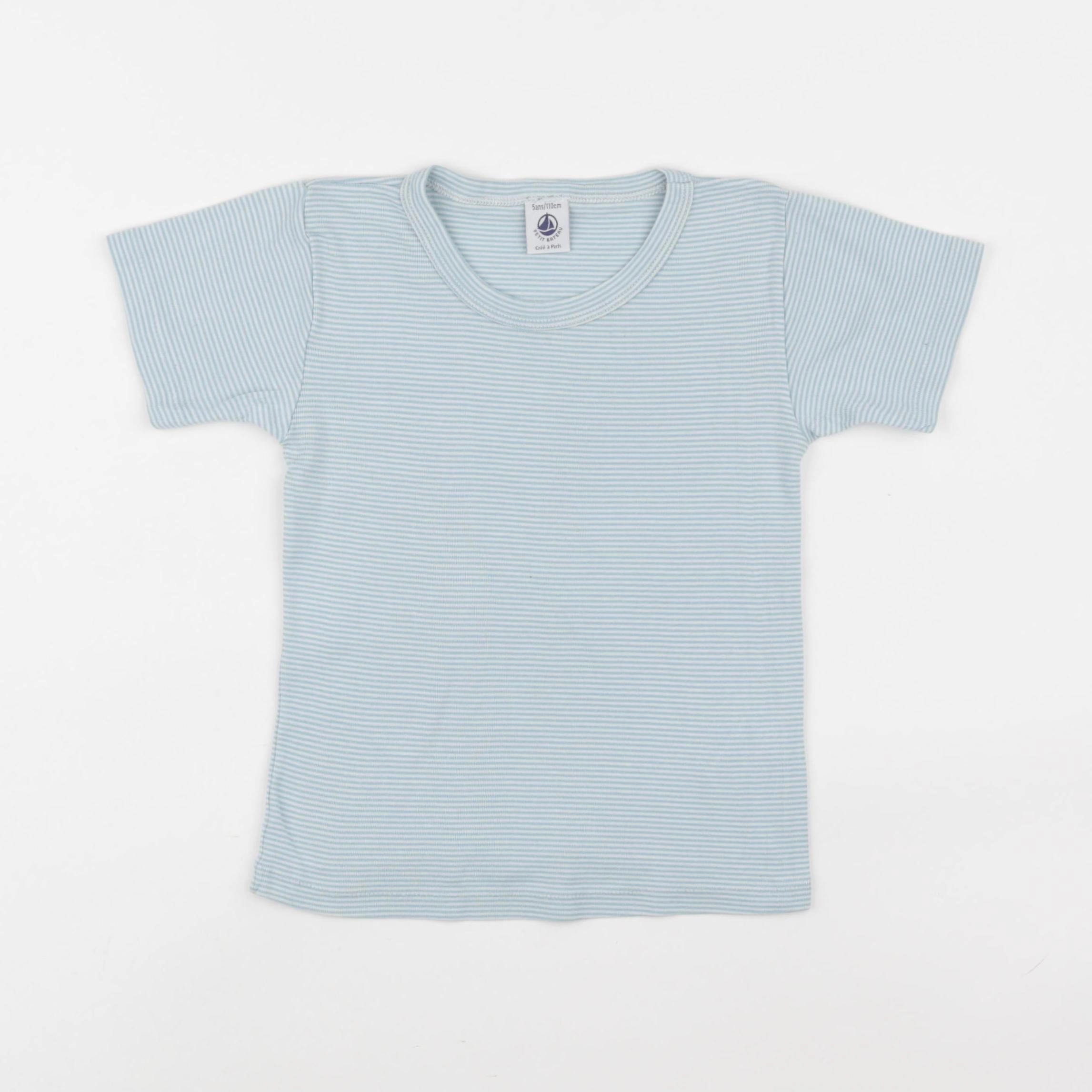 Petit Bateau - maillot de corps bleu - 5 ans