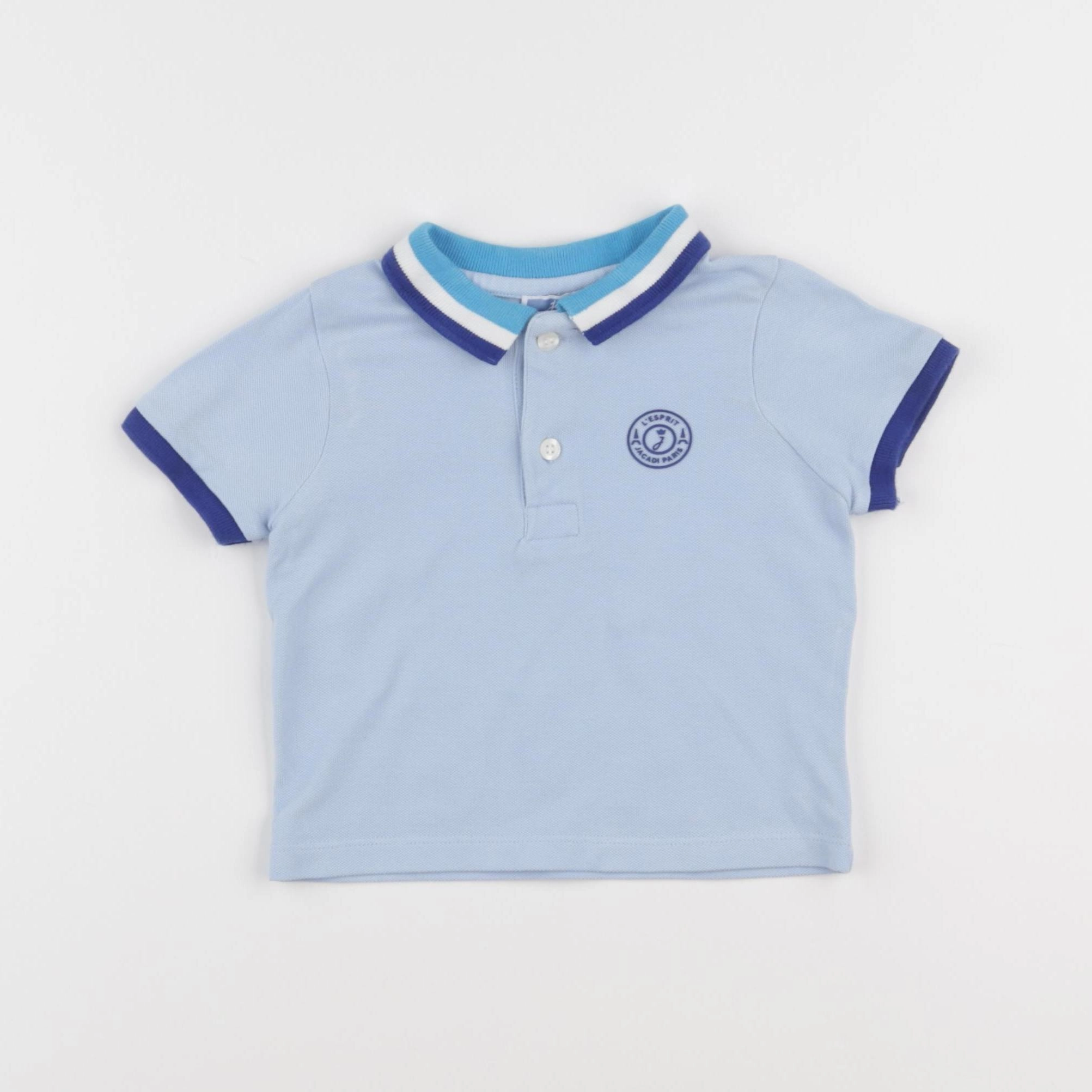 Jacadi - polo bleu - 12 mois