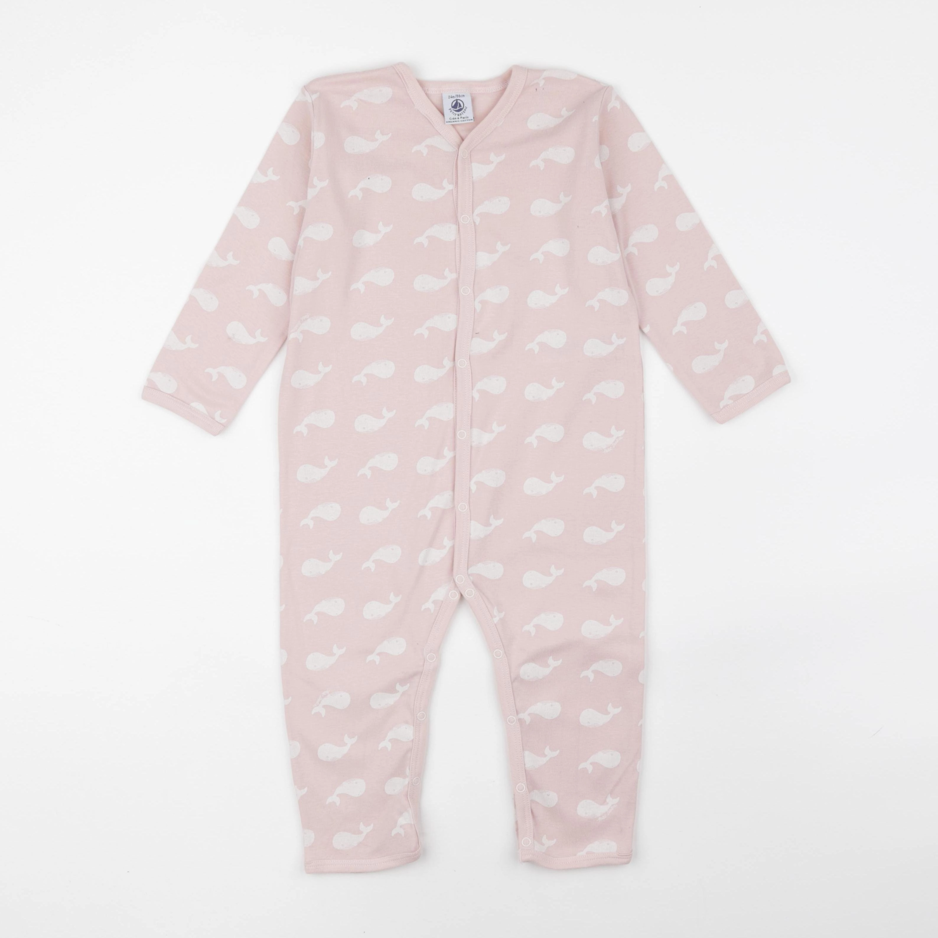 Petit Bateau - pyjama coton rose - 24 mois