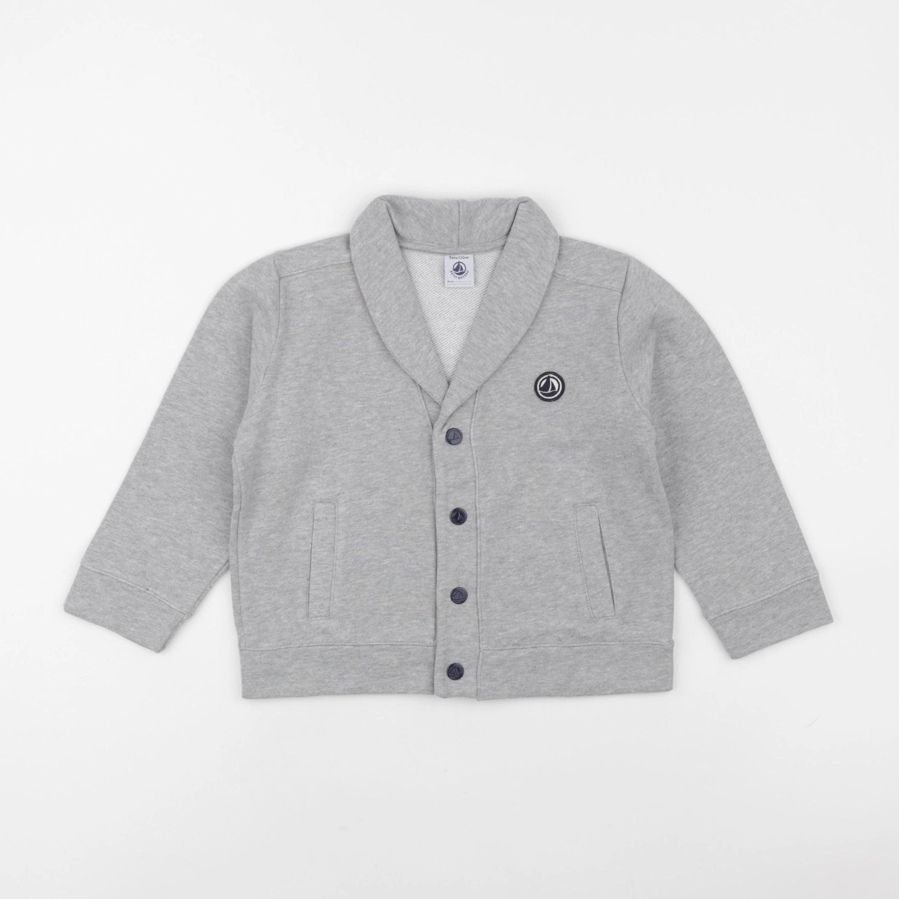 Petit Bateau - veste gris - 5 ans