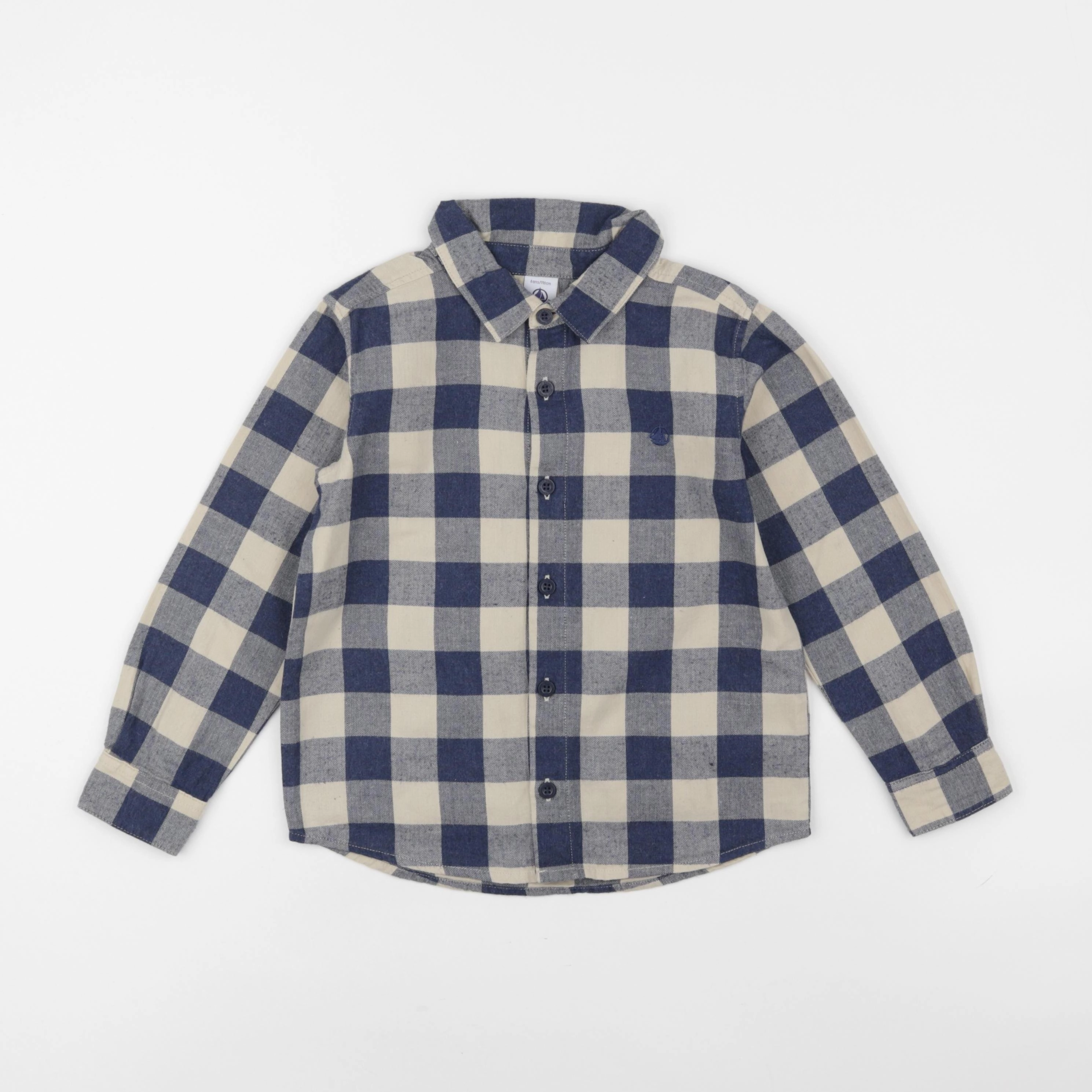 Petit Bateau - chemise bleu - 6 ans