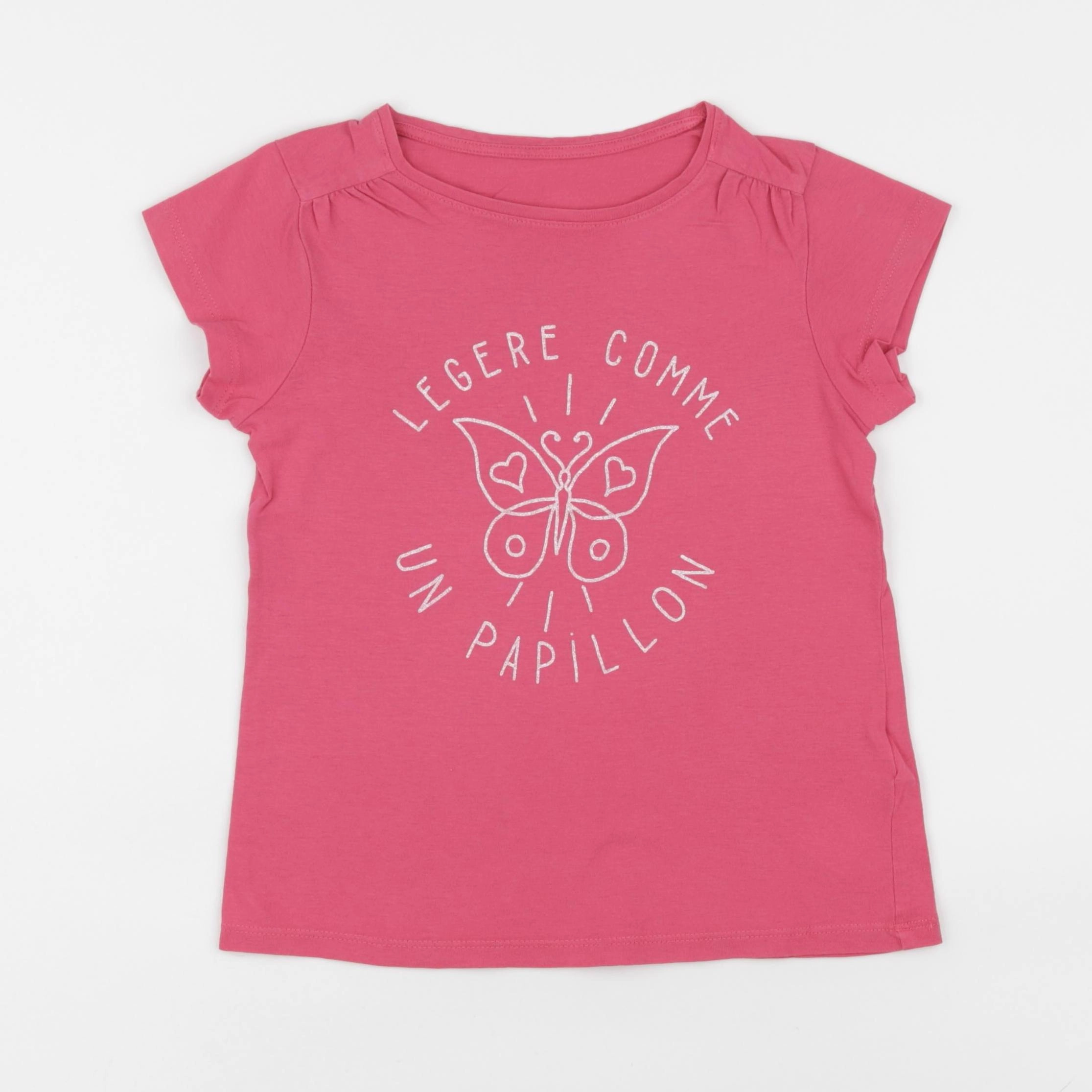Vertbaudet - tee-shirt rose - 8 ans
