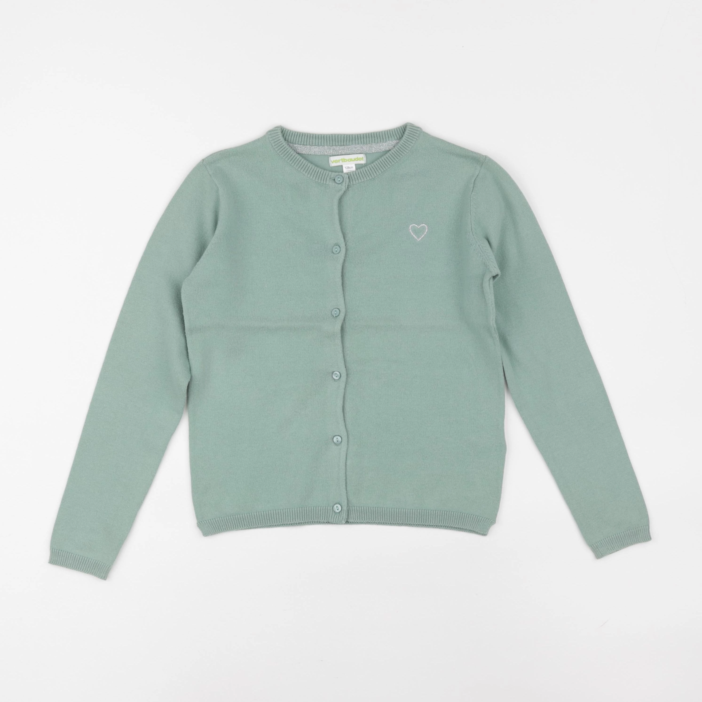 Vertbaudet - gilet vert - 8 ans