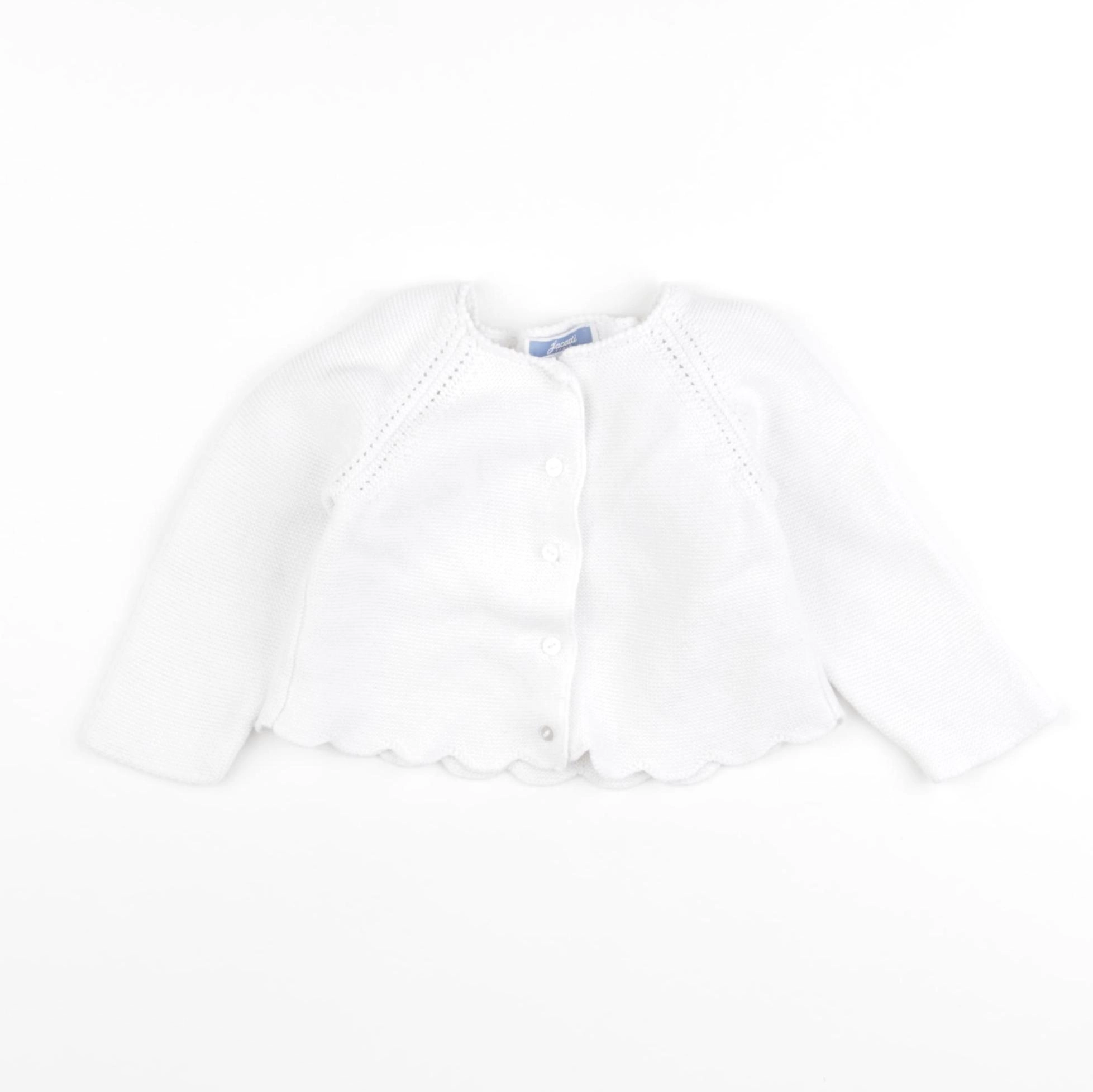 Jacadi - gilet blanc - 12 mois