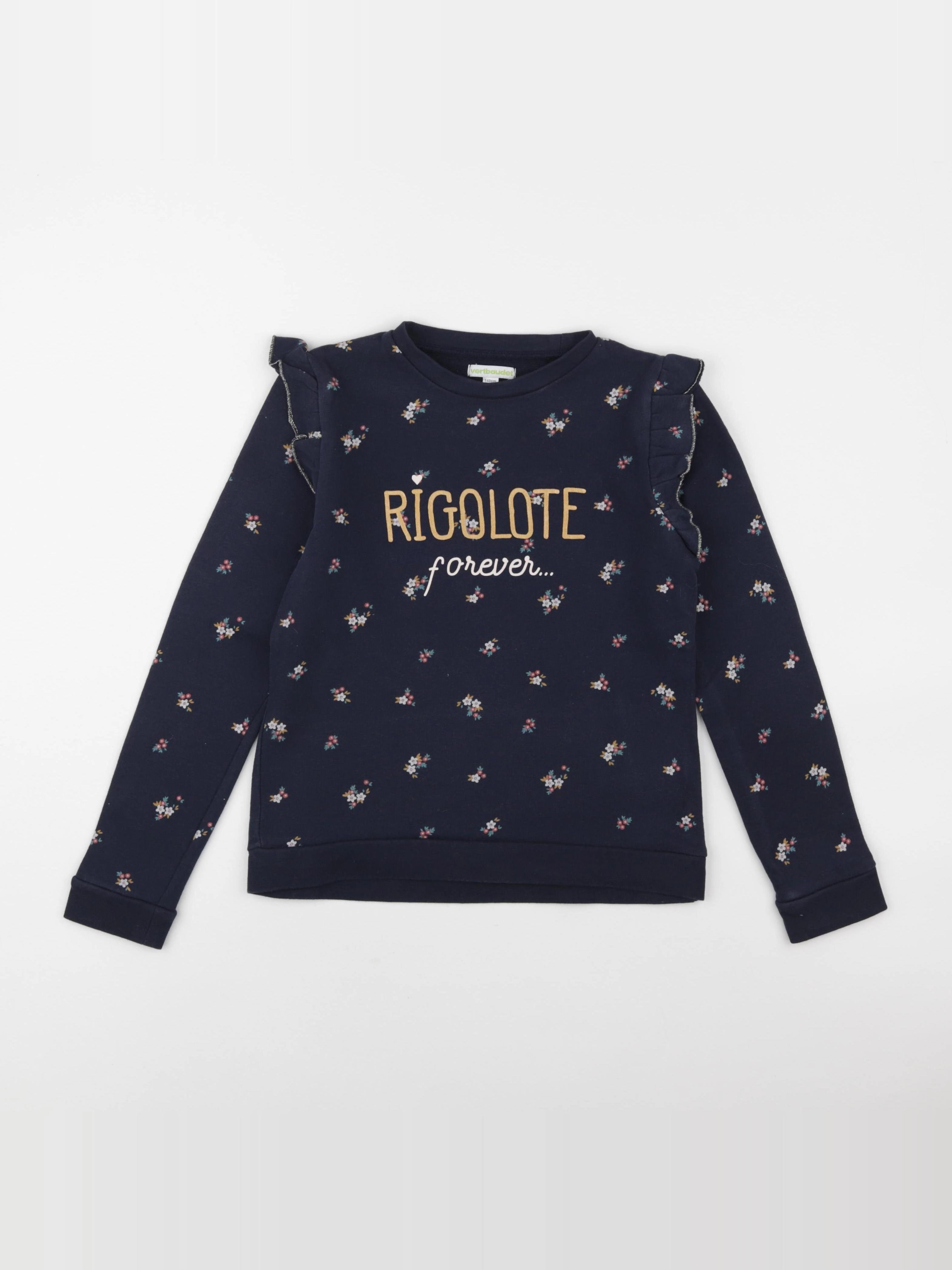 Vertbaudet - sweat bleu - 10 ans