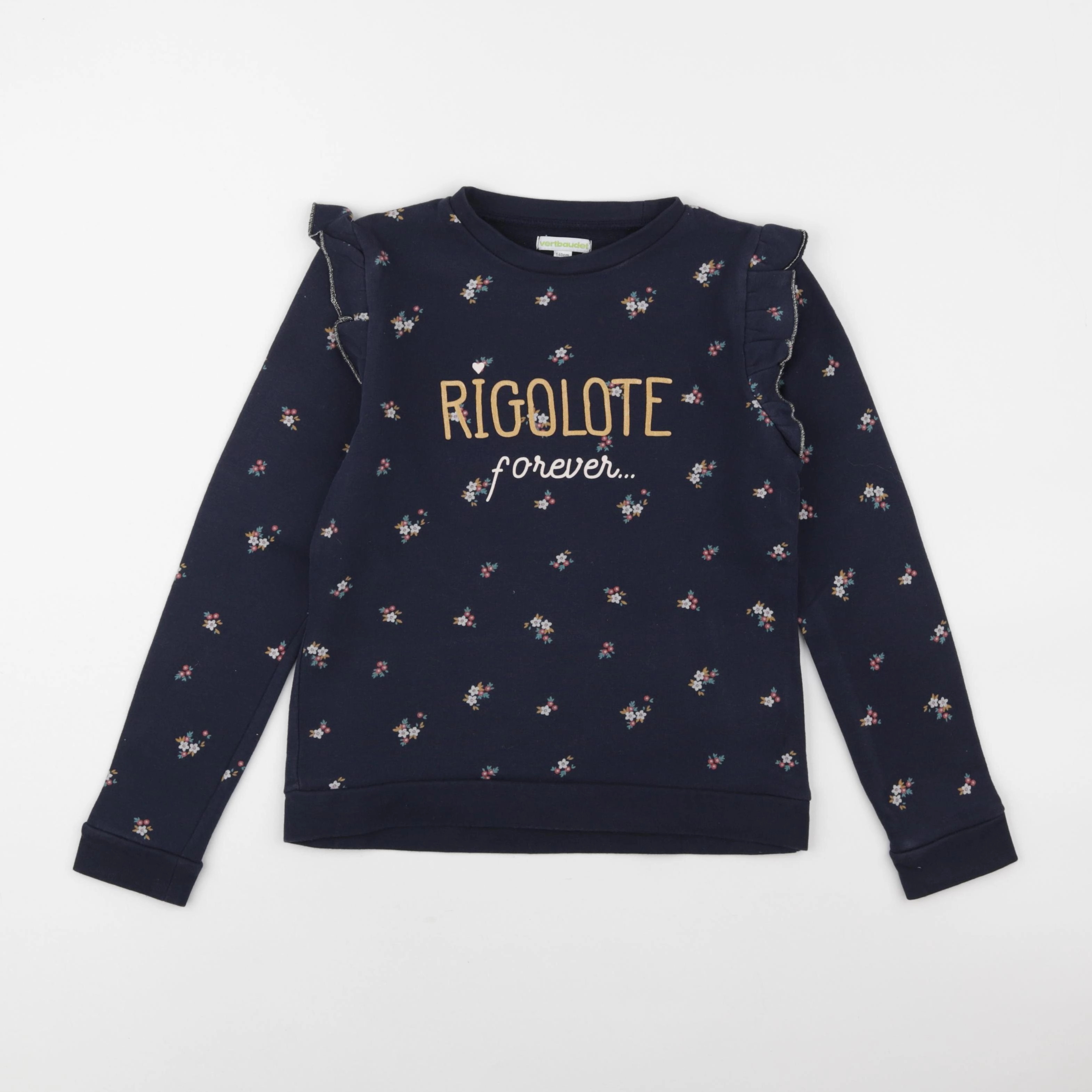 Vertbaudet - sweat bleu - 10 ans