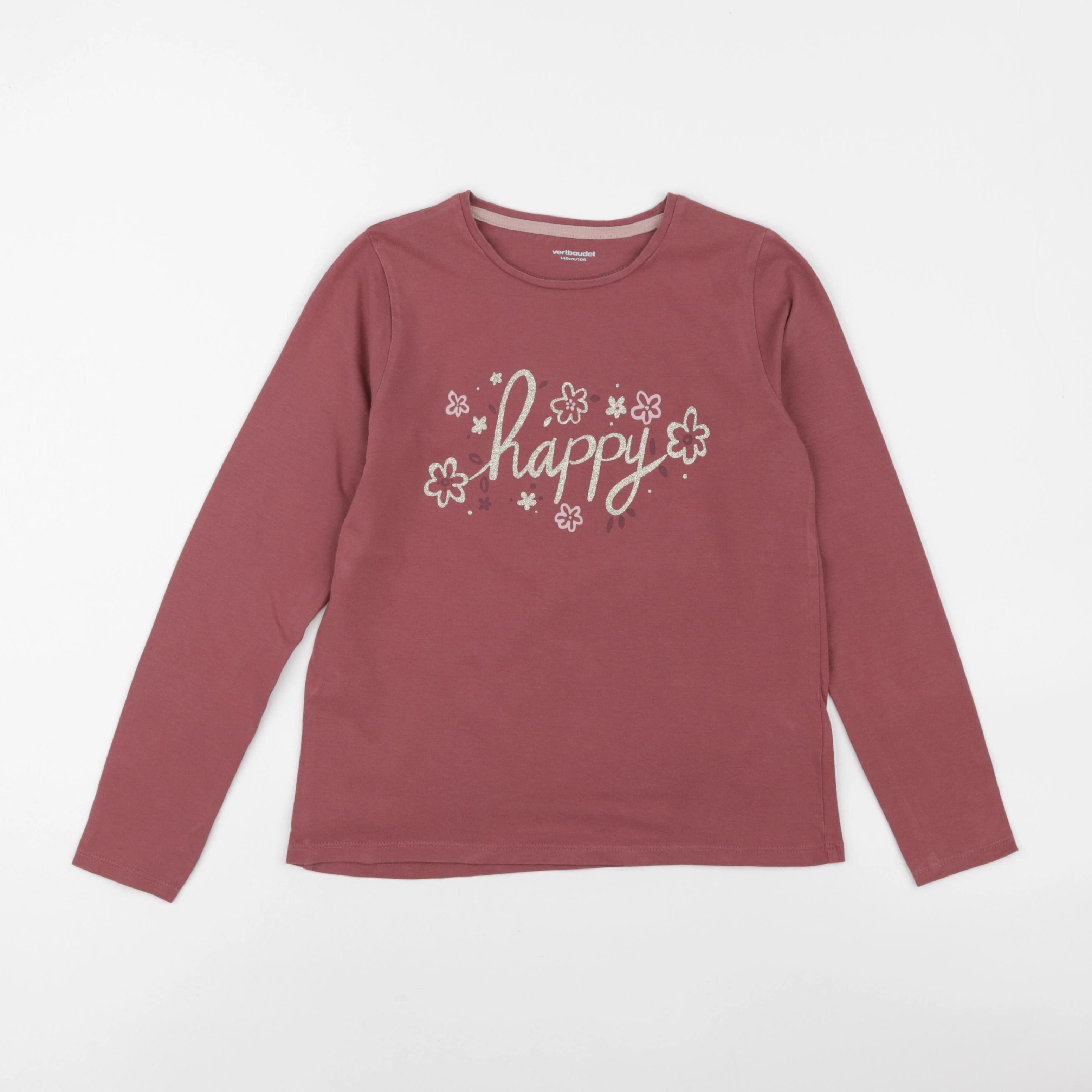 Vertbaudet - tee-shirt rose - 10 ans