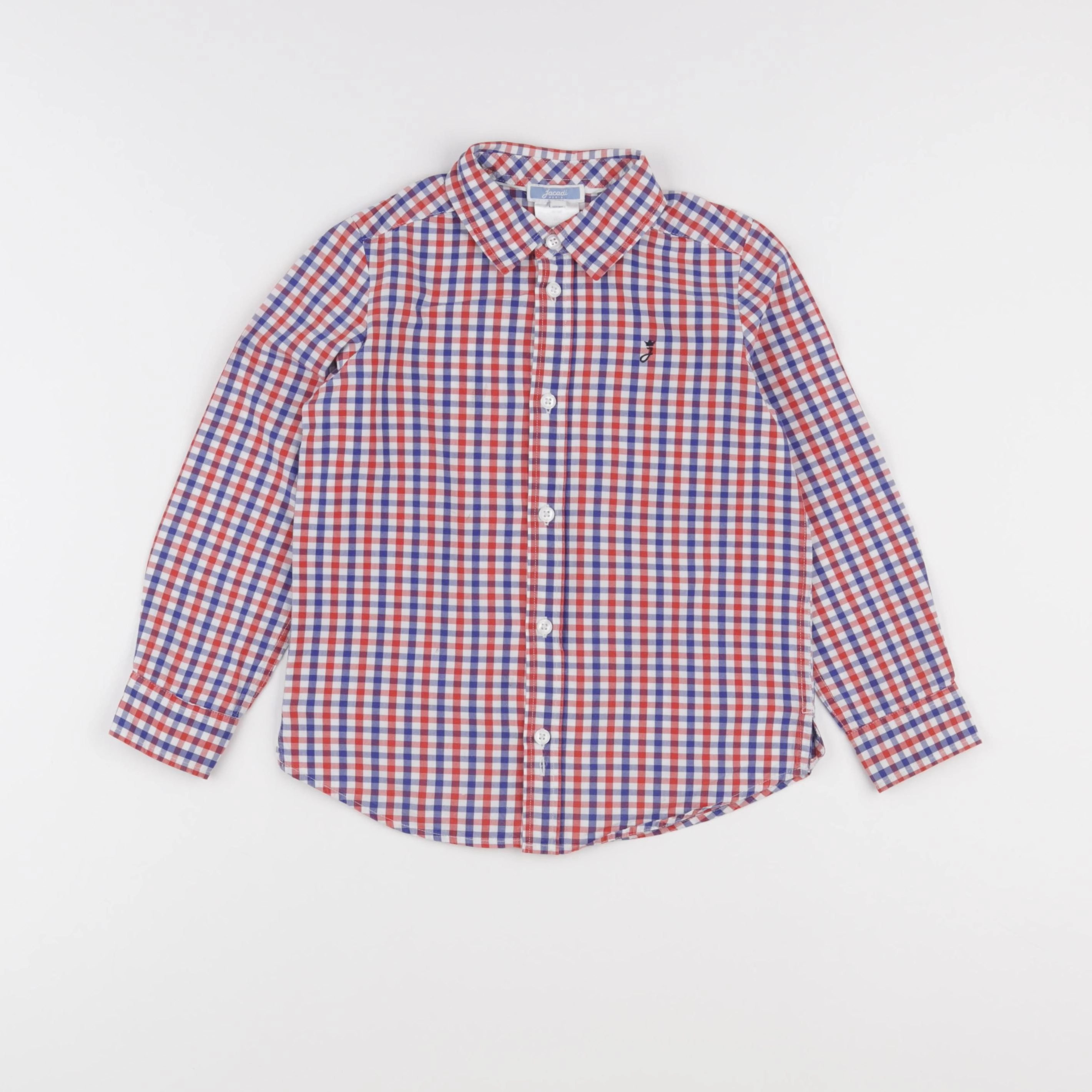 Jacadi - chemise bleu, rouge - 6 ans