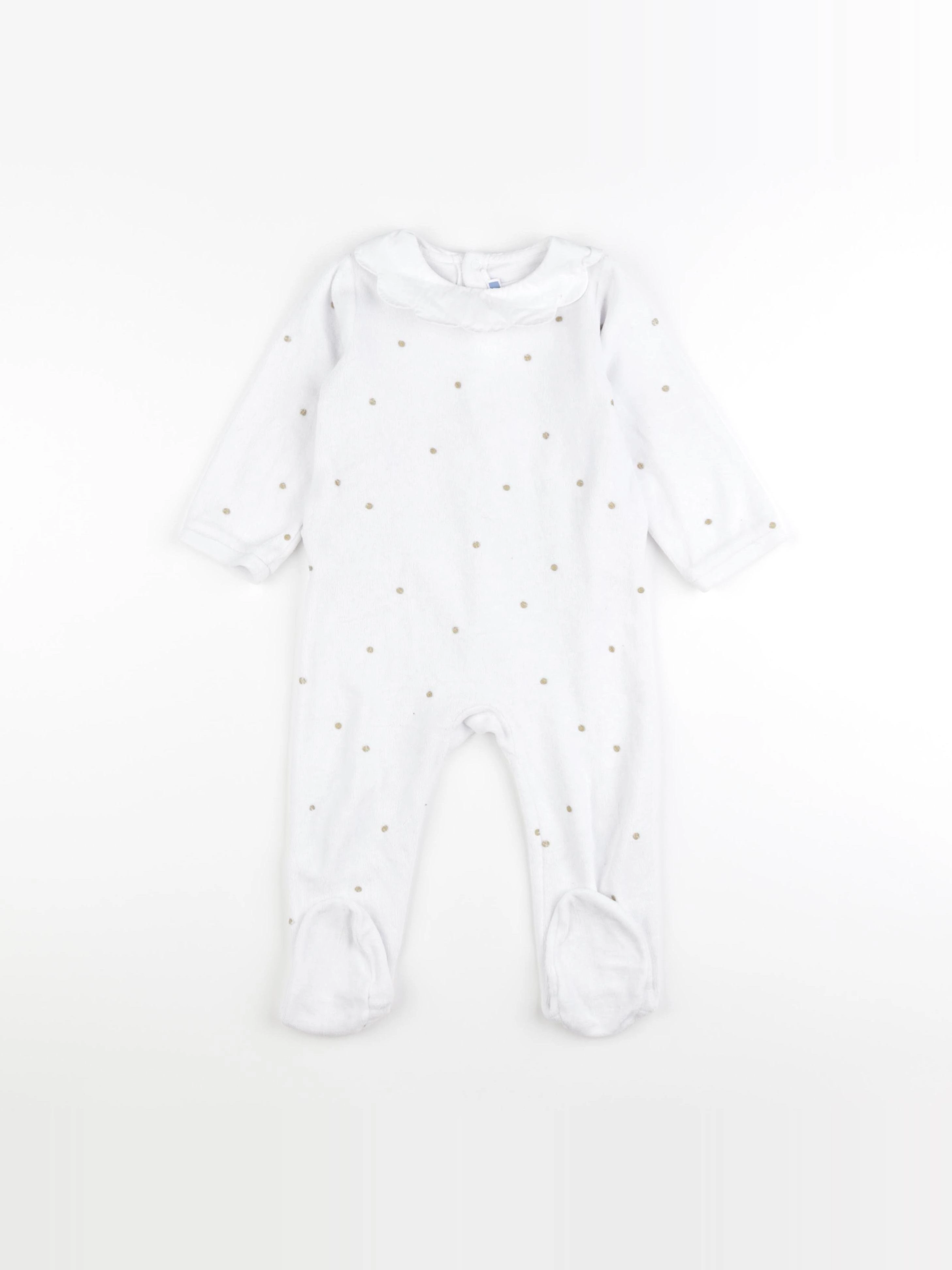 Jacadi - pyjama velours blanc - 24 mois