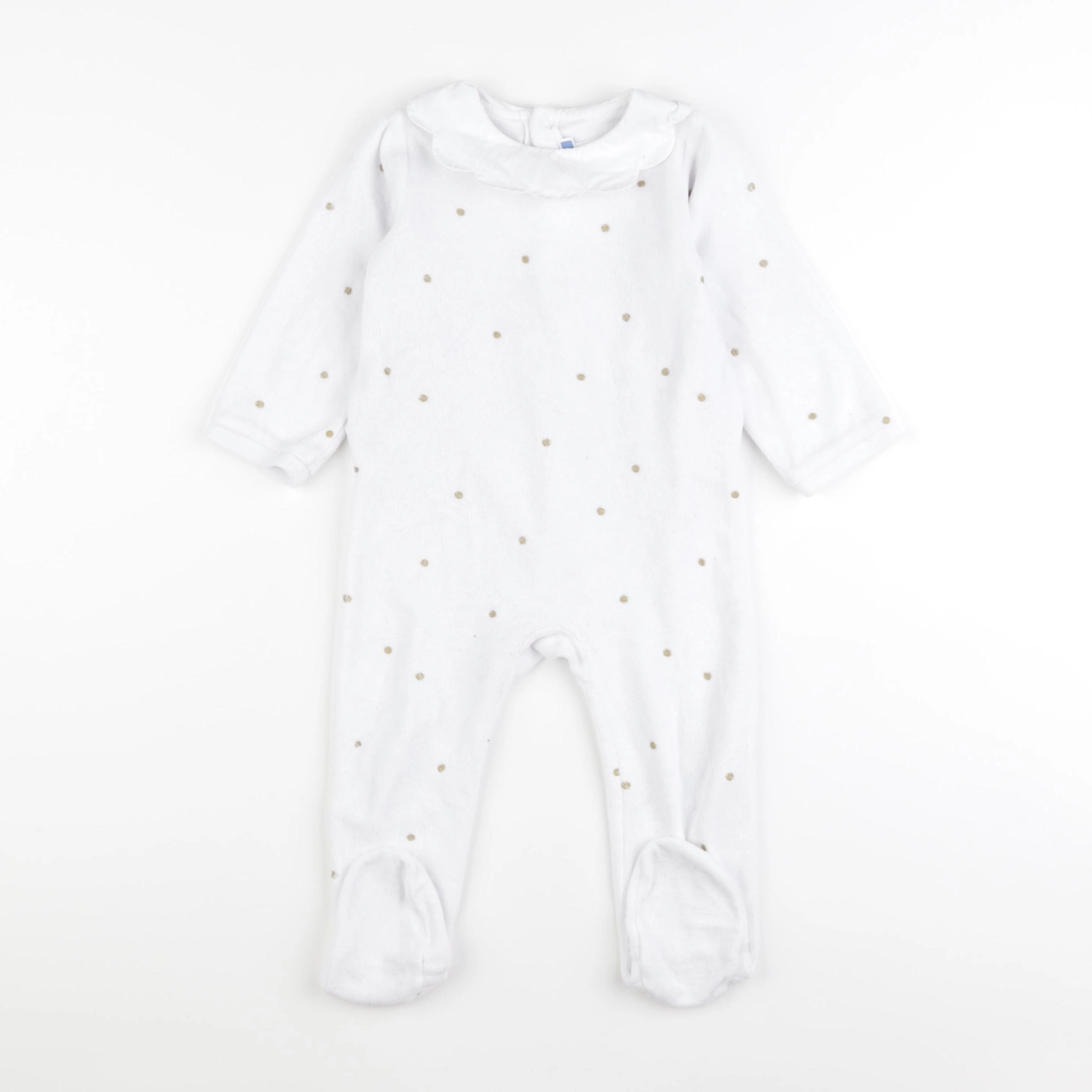 Jacadi - pyjama velours blanc - 24 mois