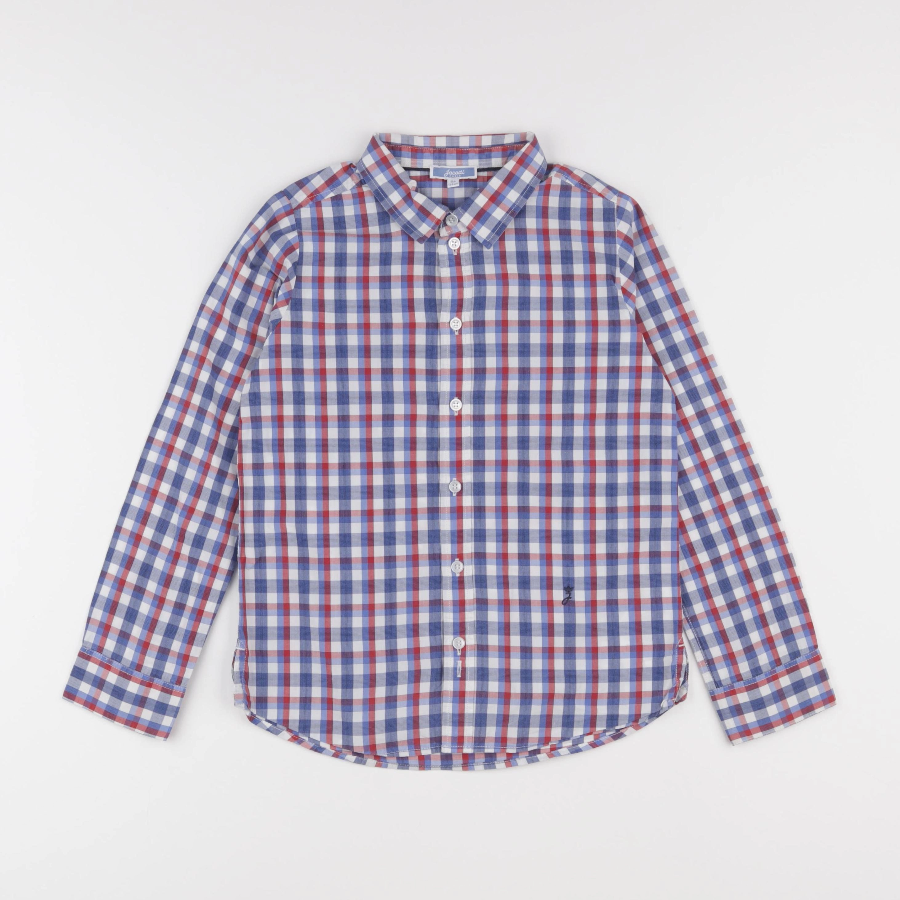 Jacadi - chemise bleu, rouge - 8 ans