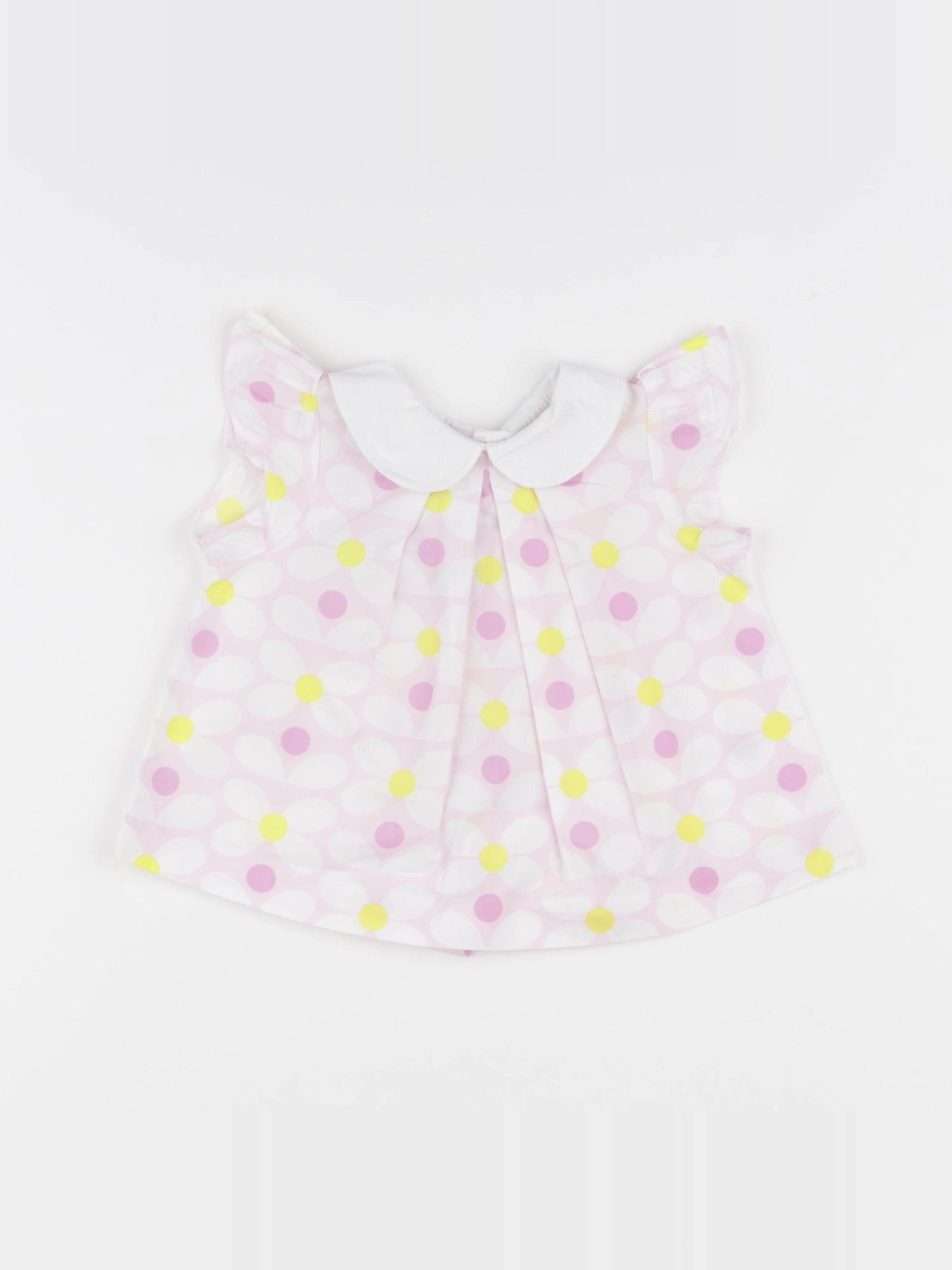 Jacadi - blouse rose, jaune - 12 mois