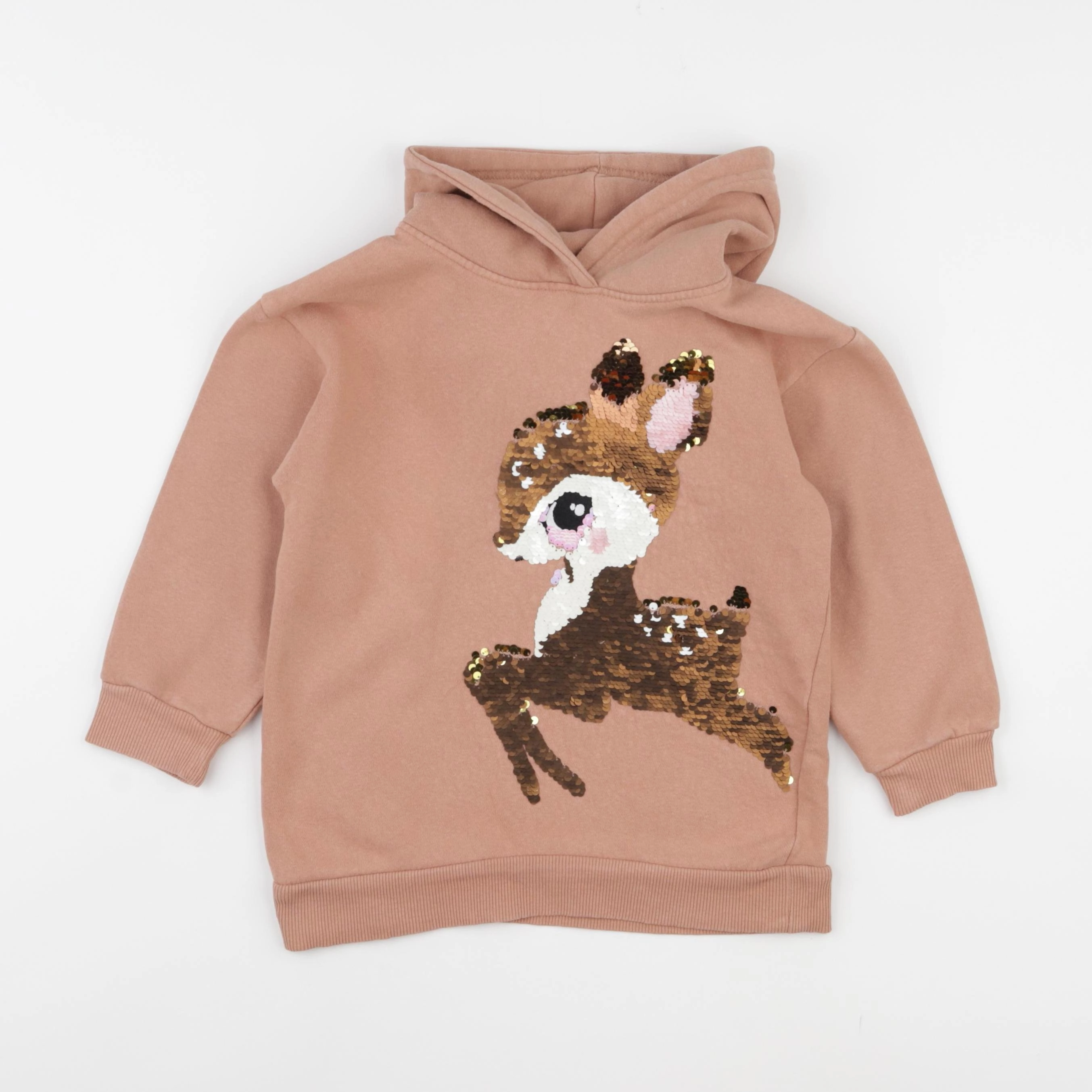 H&M - sweat rose - 3/4 ans