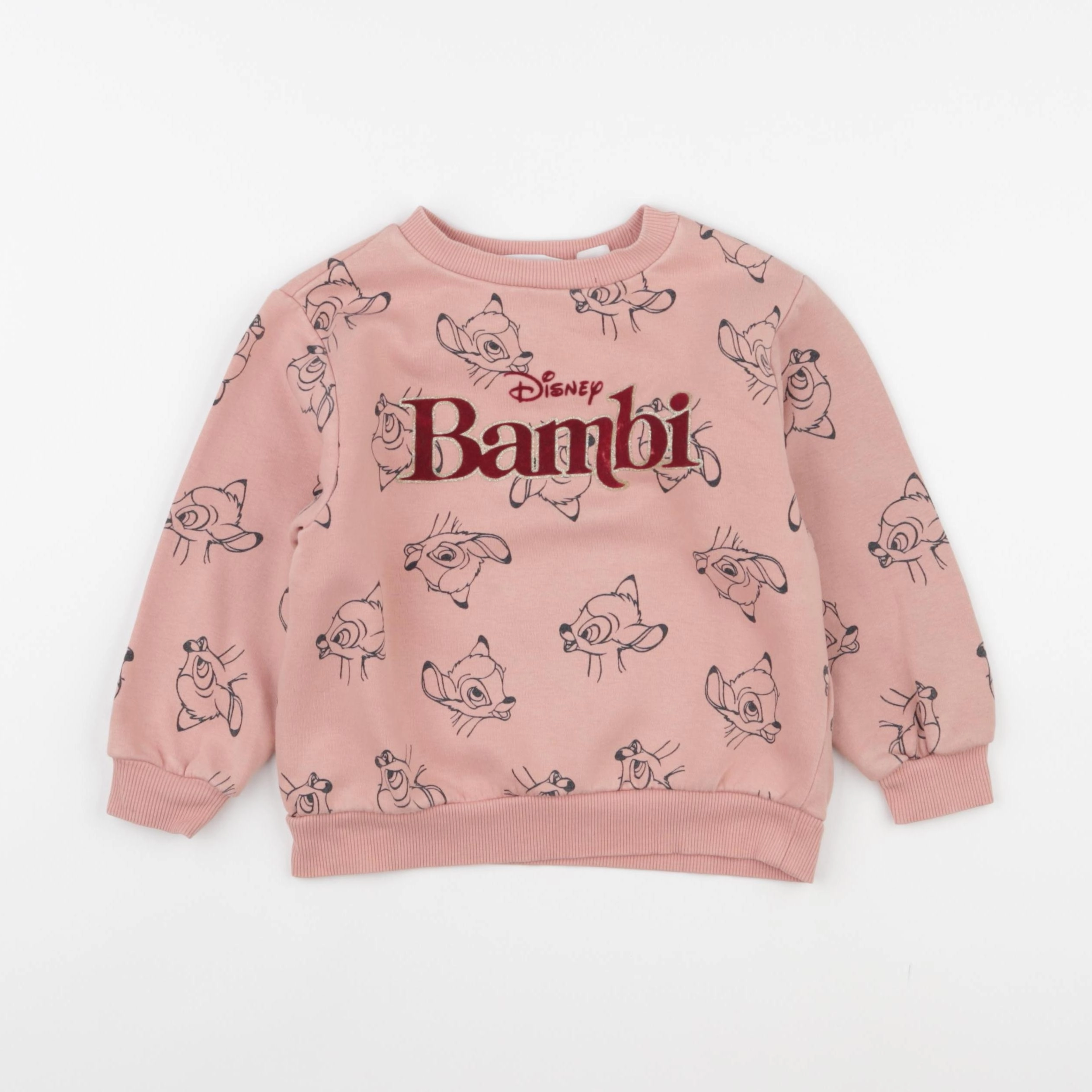 H&M - sweat rose - 2/4 ans